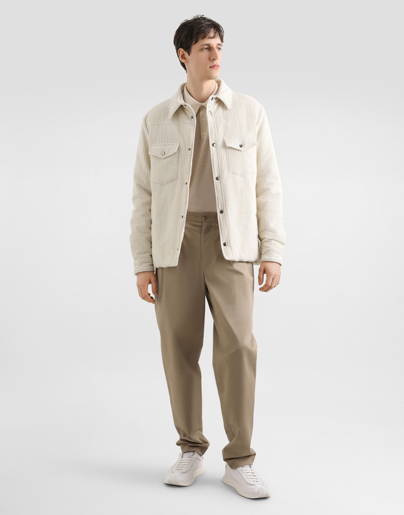 Dolce & Gabbana Plain velvet jacket with fur collar outlook