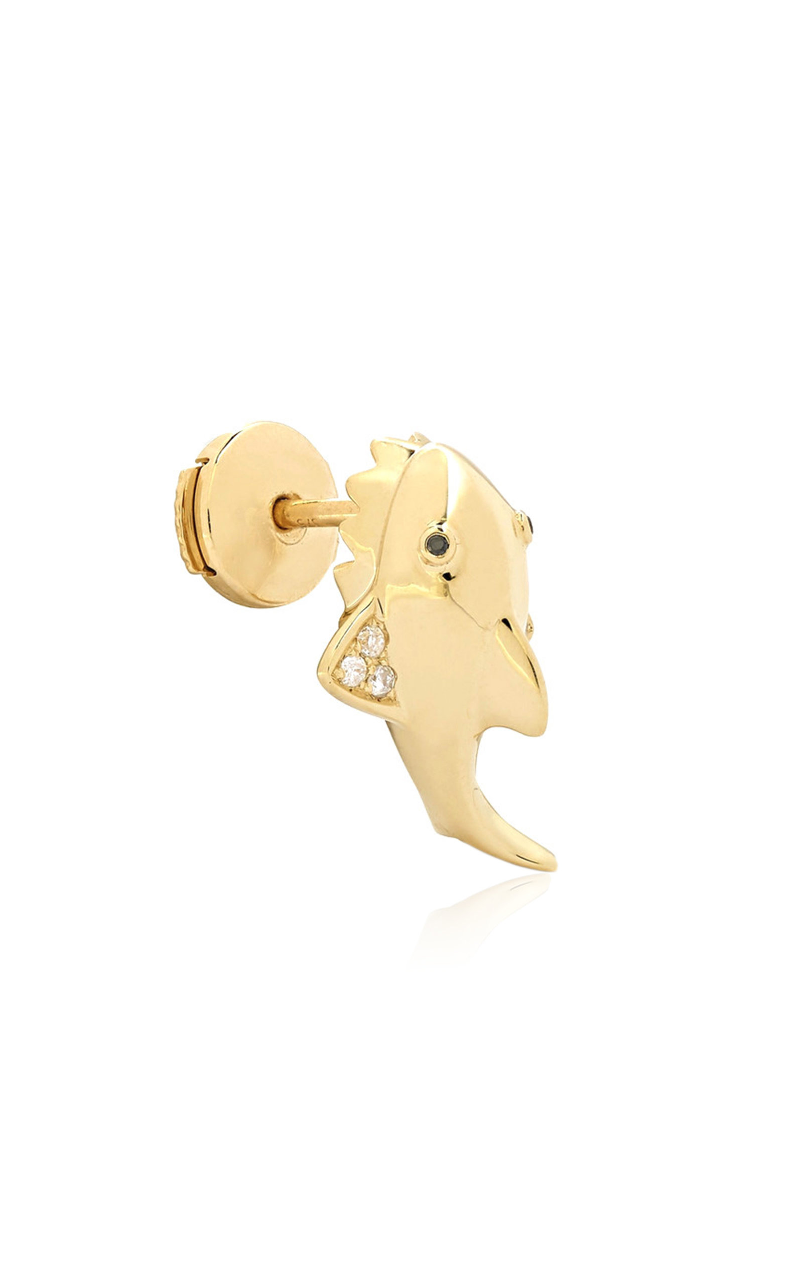 9K Gold Diamond Single Earring gold - 3