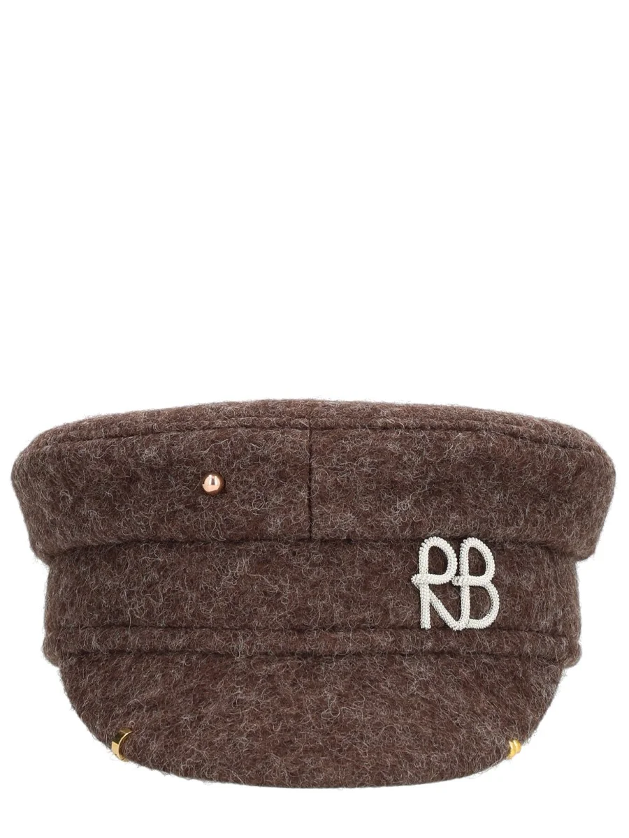 BAKER BOY HAT WITH MONOGRAM EMBROIDERY - 1