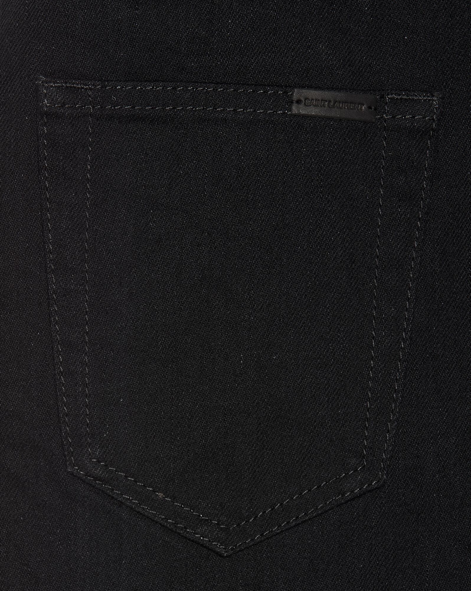 slim-fit jeans in worn black denim - 4