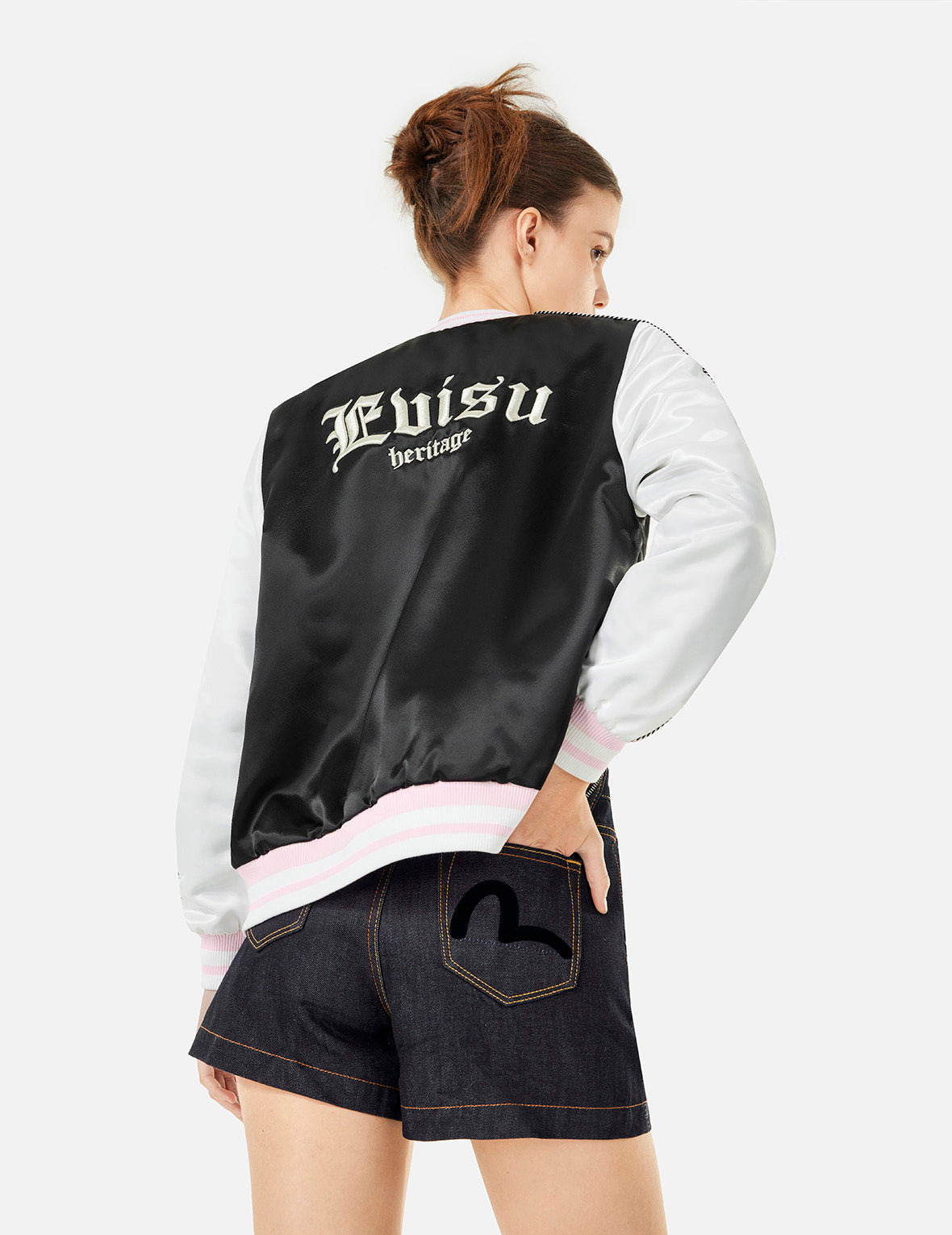 LOGO EMBROIDERY LOOSE FIT SOUVENIR JACKET - 5