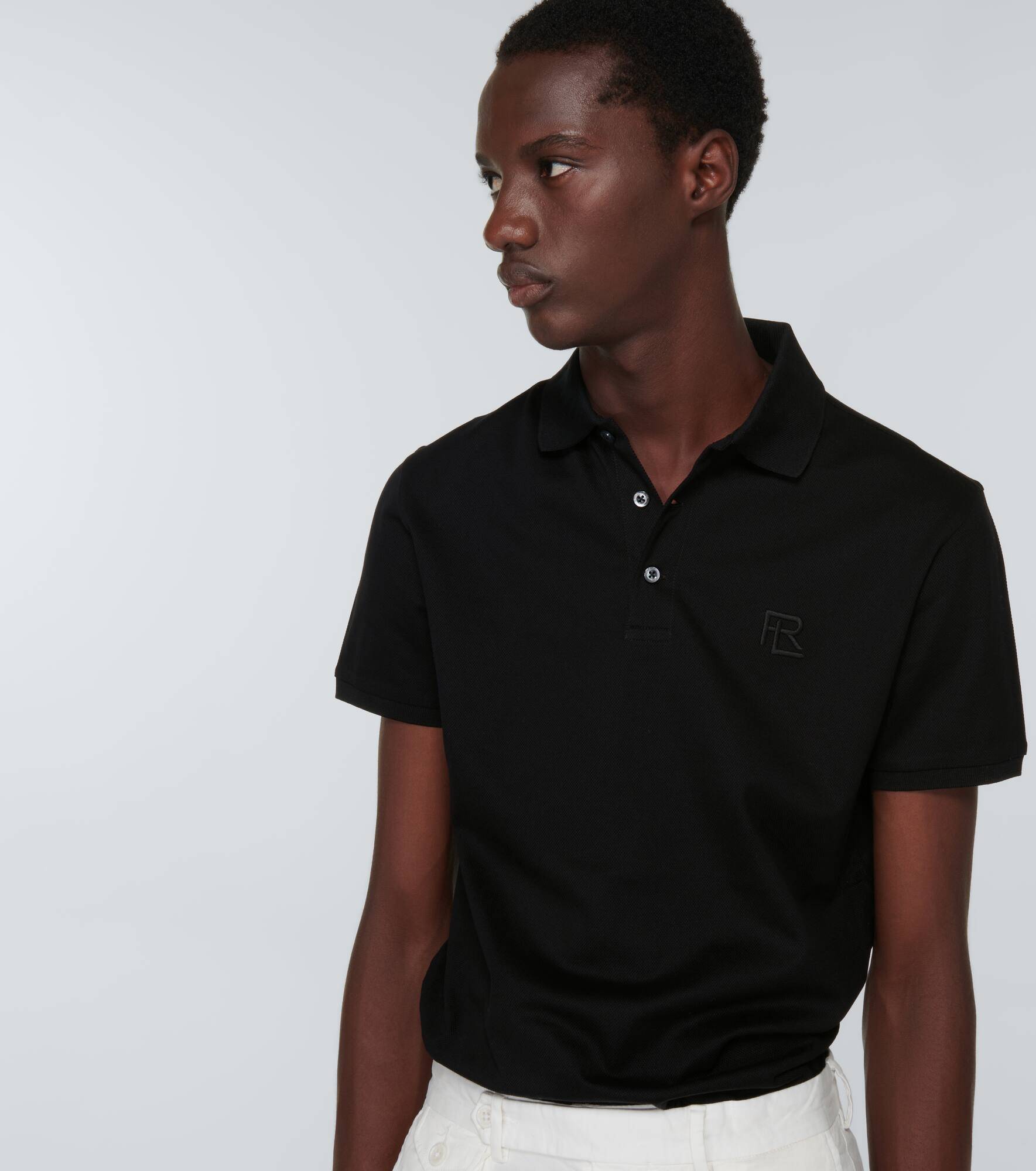 Cotton piqué polo shirt - 5