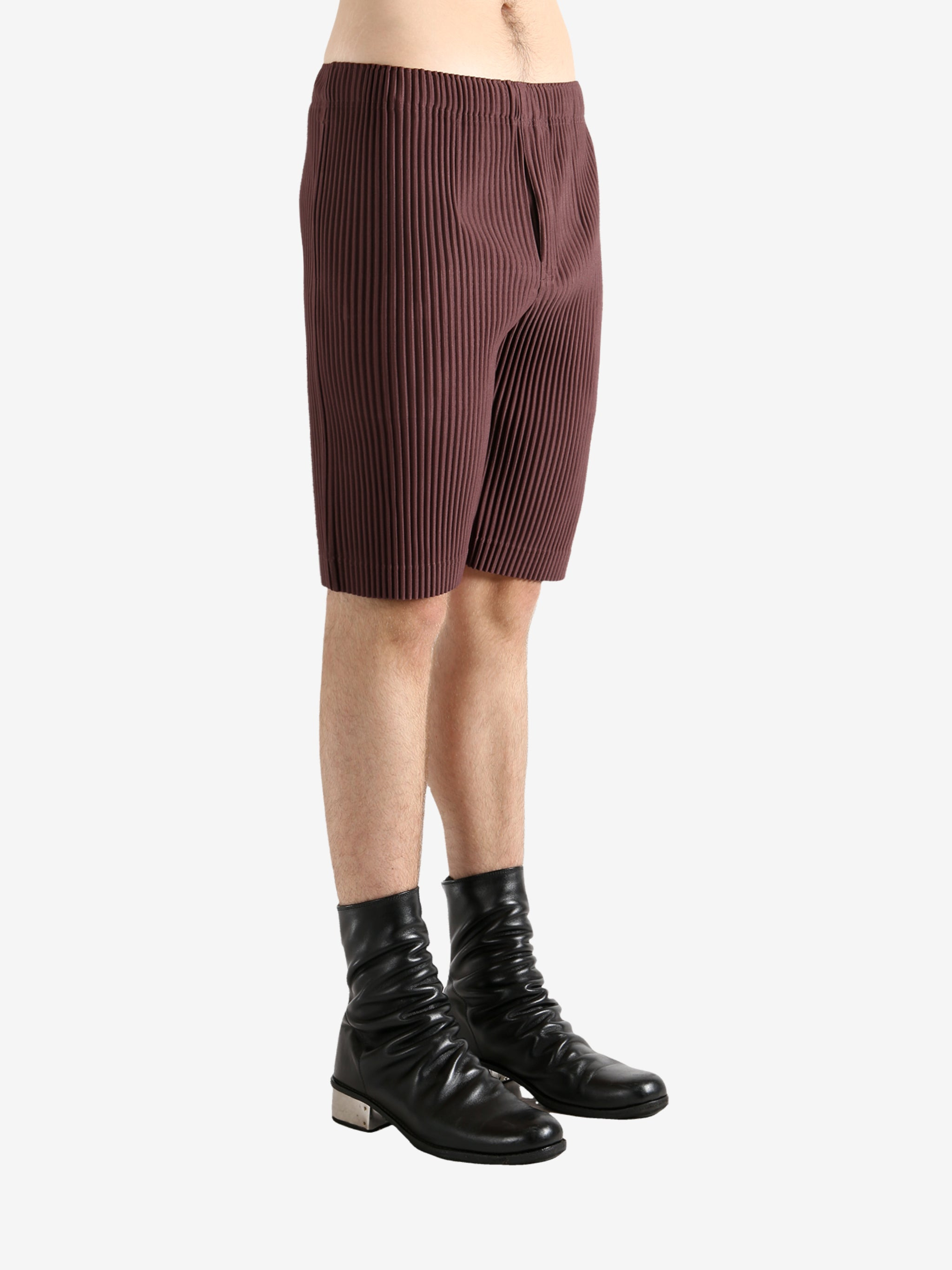 HOMME PLISSE ISSEY MIYAKE - Men Color Pleats Shorts - 2