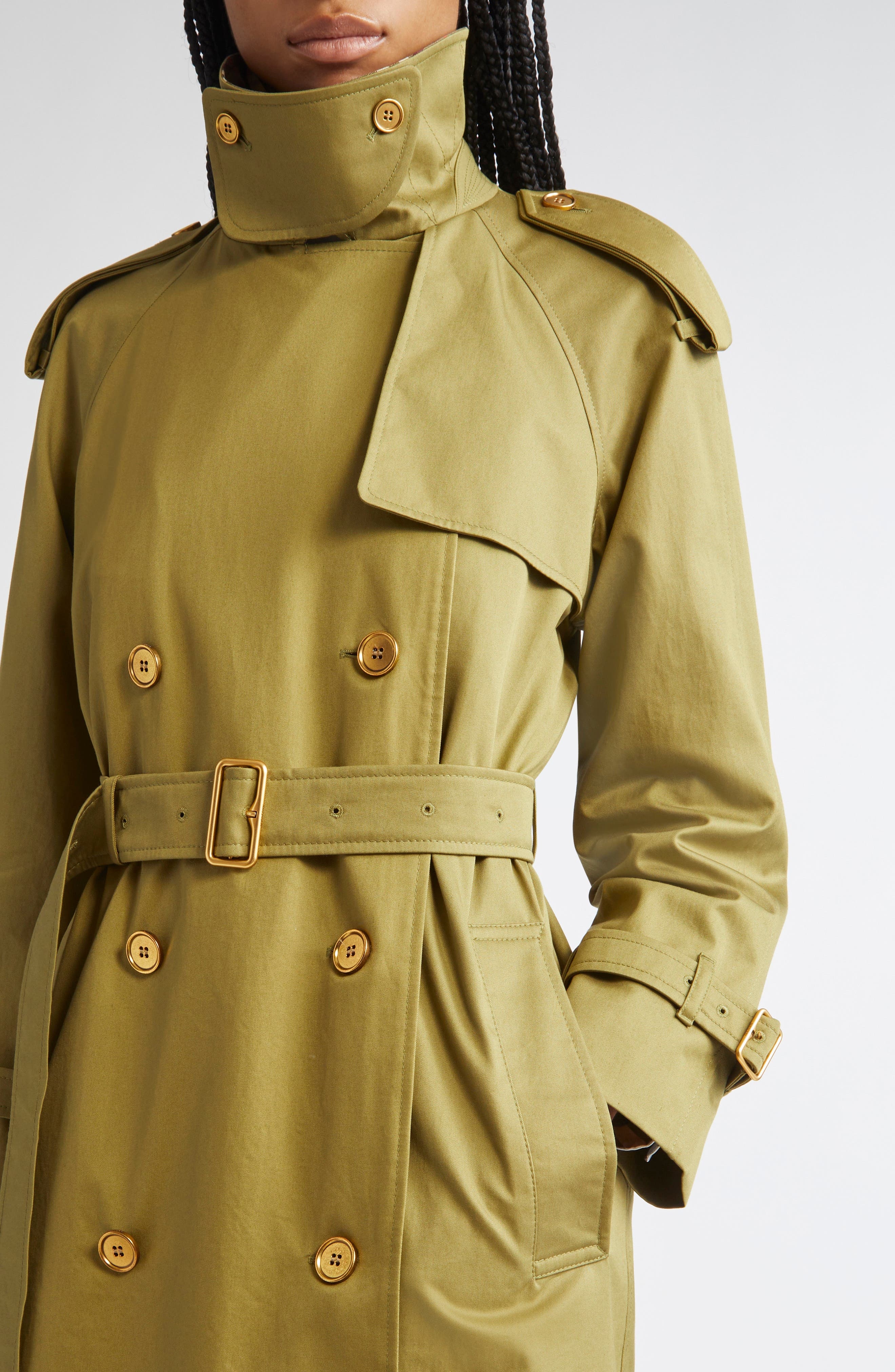 burberry Castleford Check Collar Water Resistant Gabardine Trench Coat in Estate at Nordstrom - 5