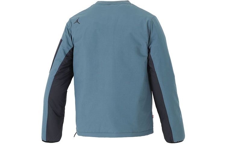 Air Jordan 23 Engineered Contrast Color Stitching Round Neck Pullover Padded Green Jacket DC9657-387 - 2