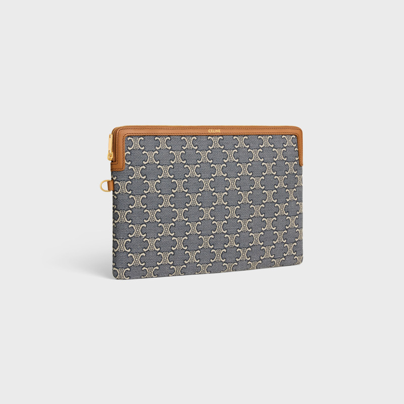 SMALL POUCH WITH STRAP CUIR TRIOMPHE IN JACQAURD TRIOMPHE ALL OVER 3