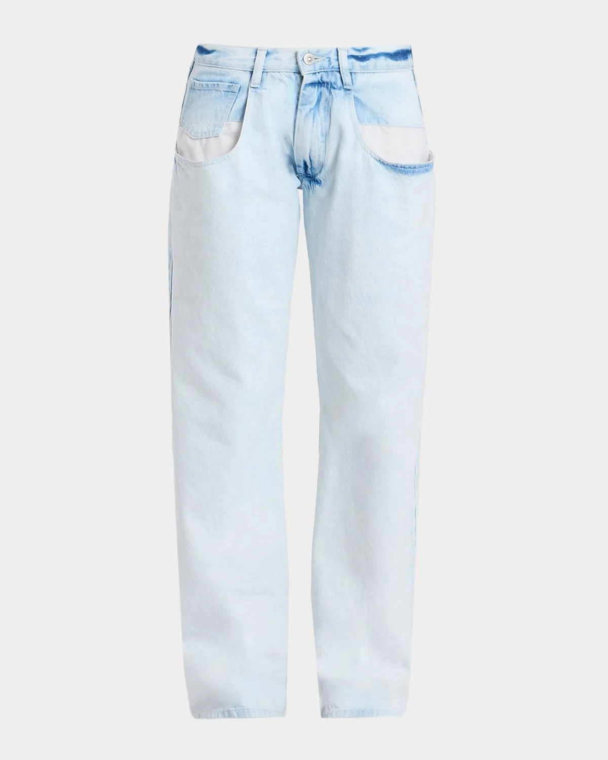 Bleached Denim Wide-Leg Jeans - 1