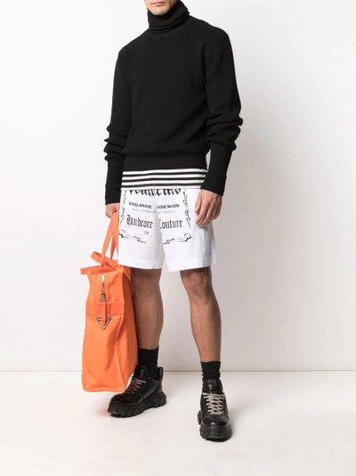 VETEMENTS Hardcore Couture logo-print shorts outlook