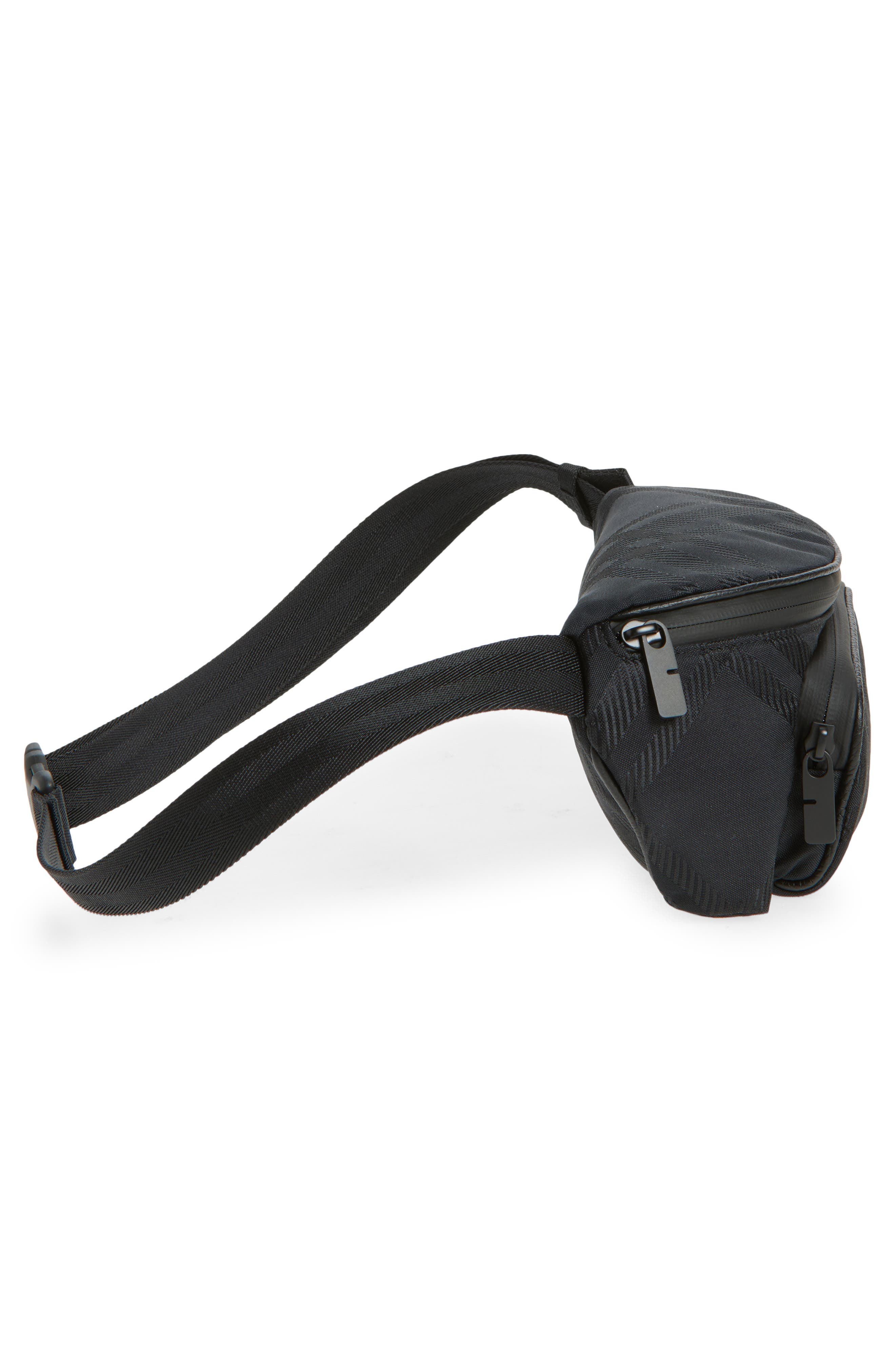 burberry Small Check Belt Bag in Black at Nordstrom - 5