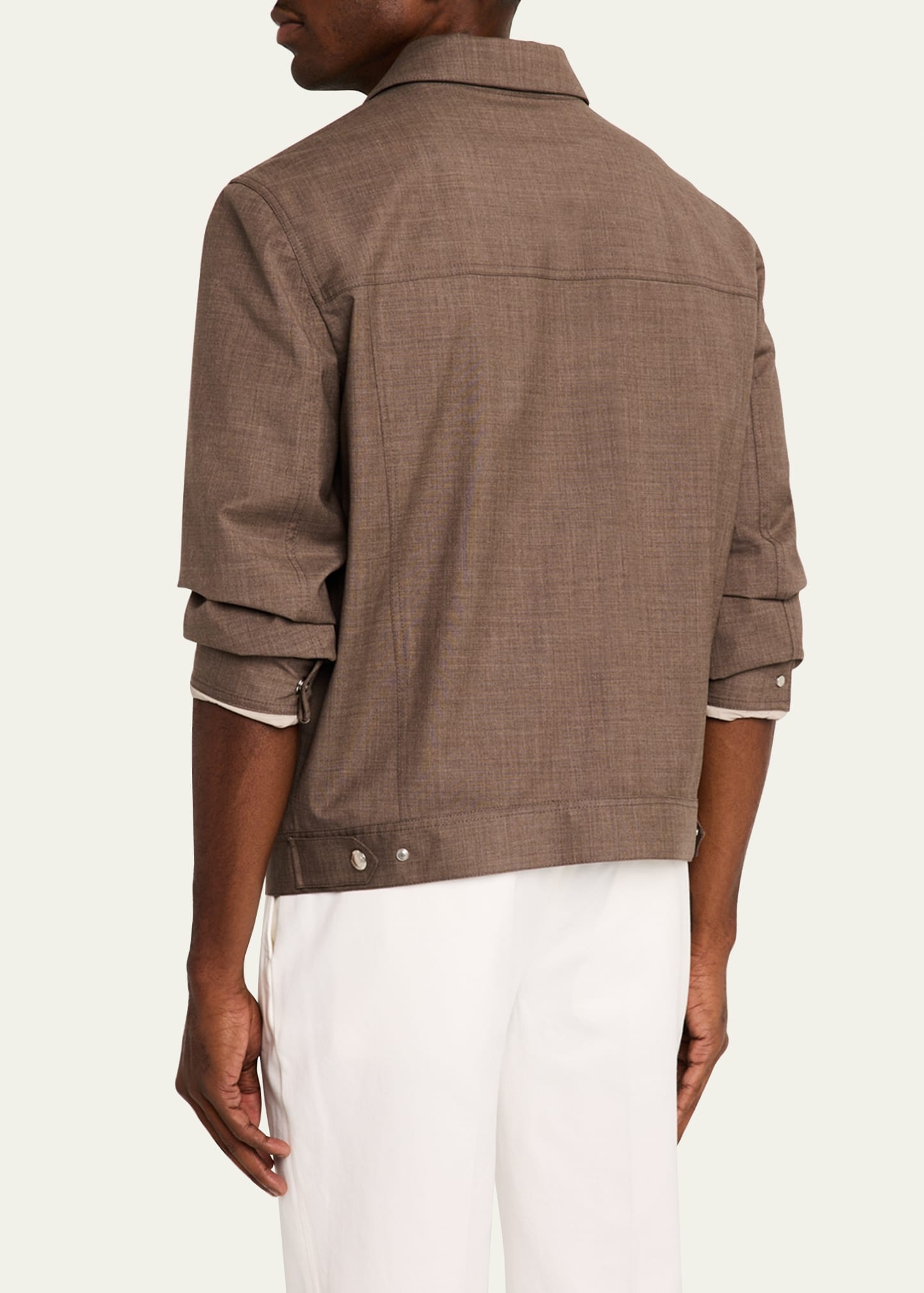 Men's Wool Snap-Front Trucker Jacket - 3