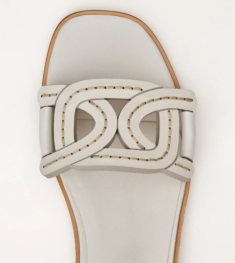 SANDALS IN LEATHER - WHITE 4