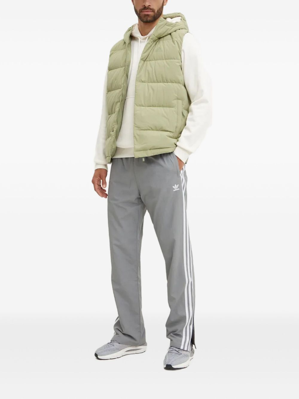 hooded-neck padded gilet - 2