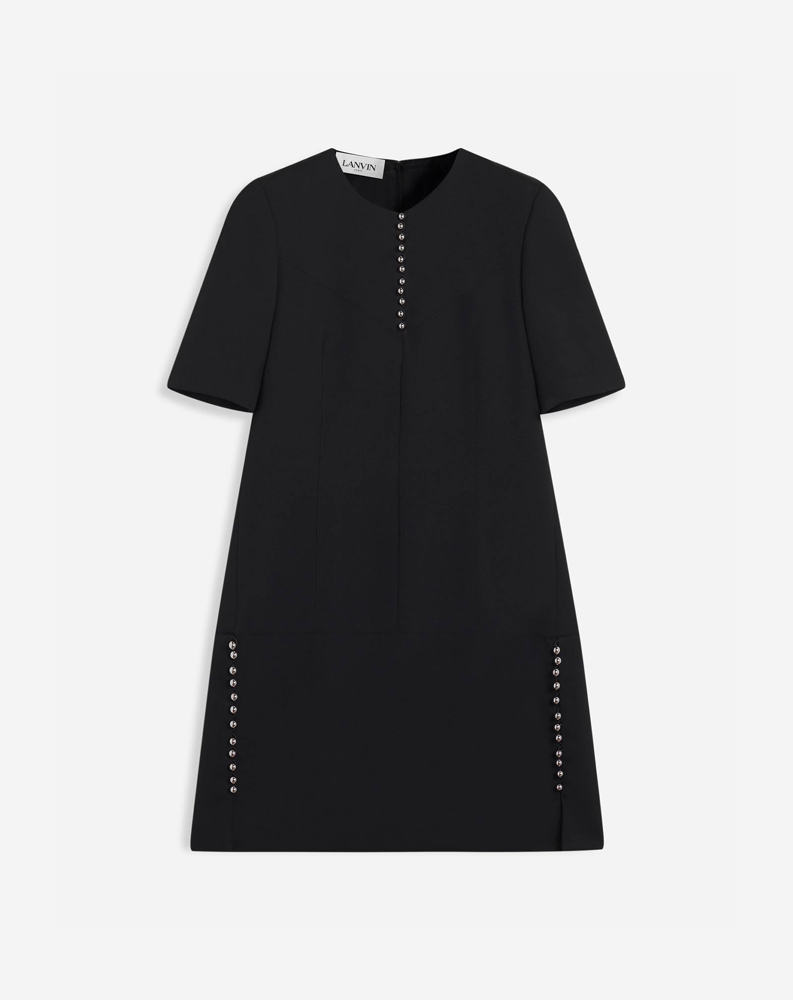 SHORT-SLEEVED TAILORED MINI DRESS - 1