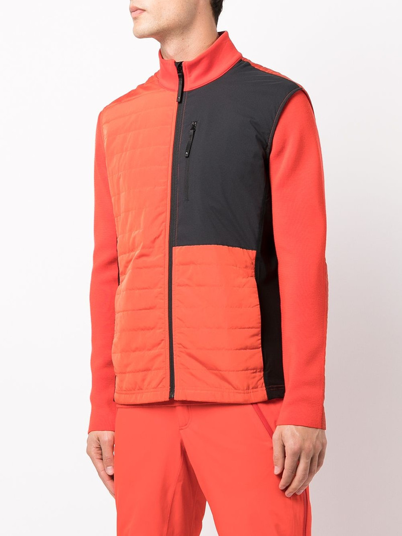 colour-block fleece vest 3