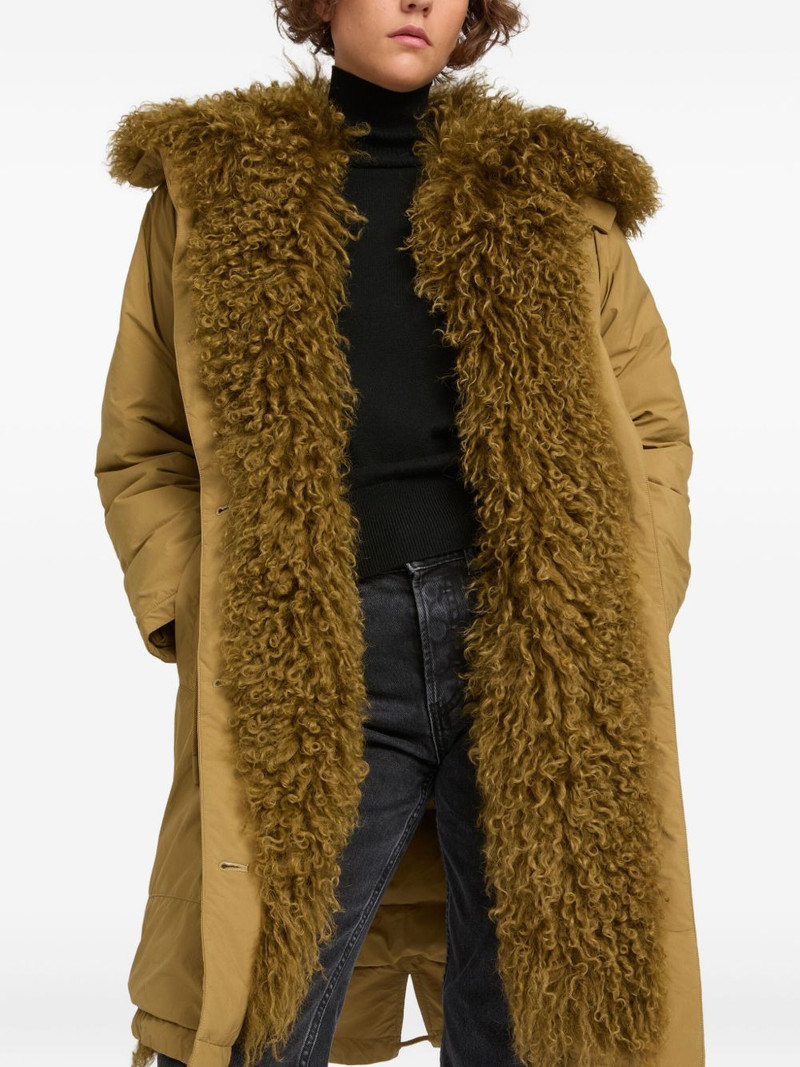lambskin-trim parka 3