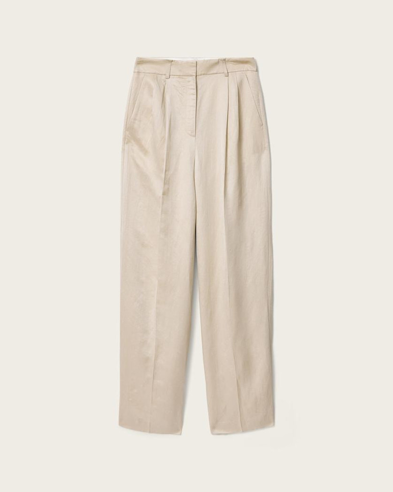HELENA TAILORED WIDE LEG LINEN BLEND PANTS 1