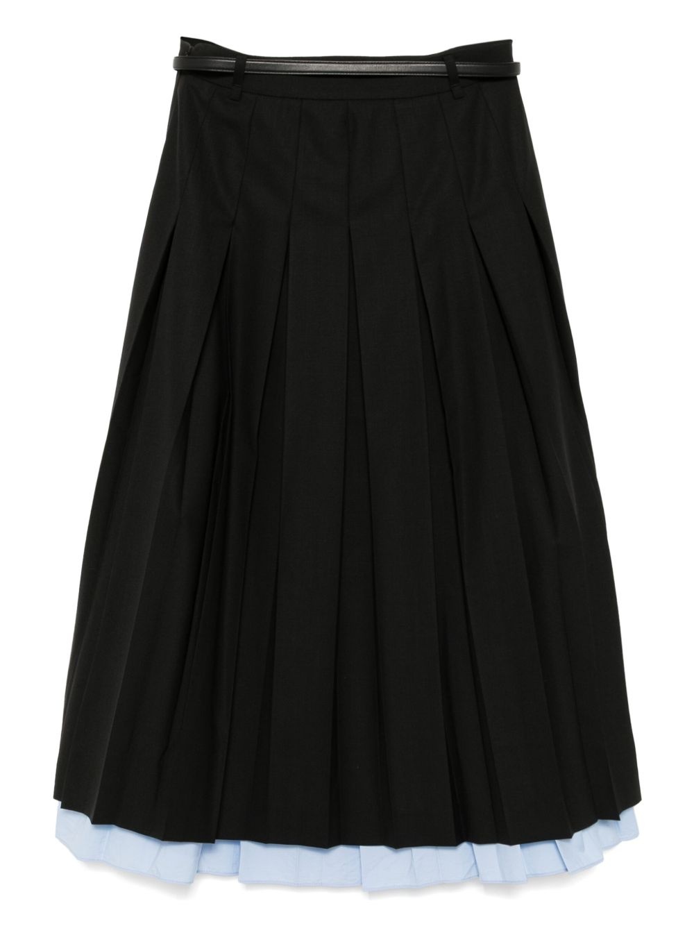 layered pleated skirt - 2
