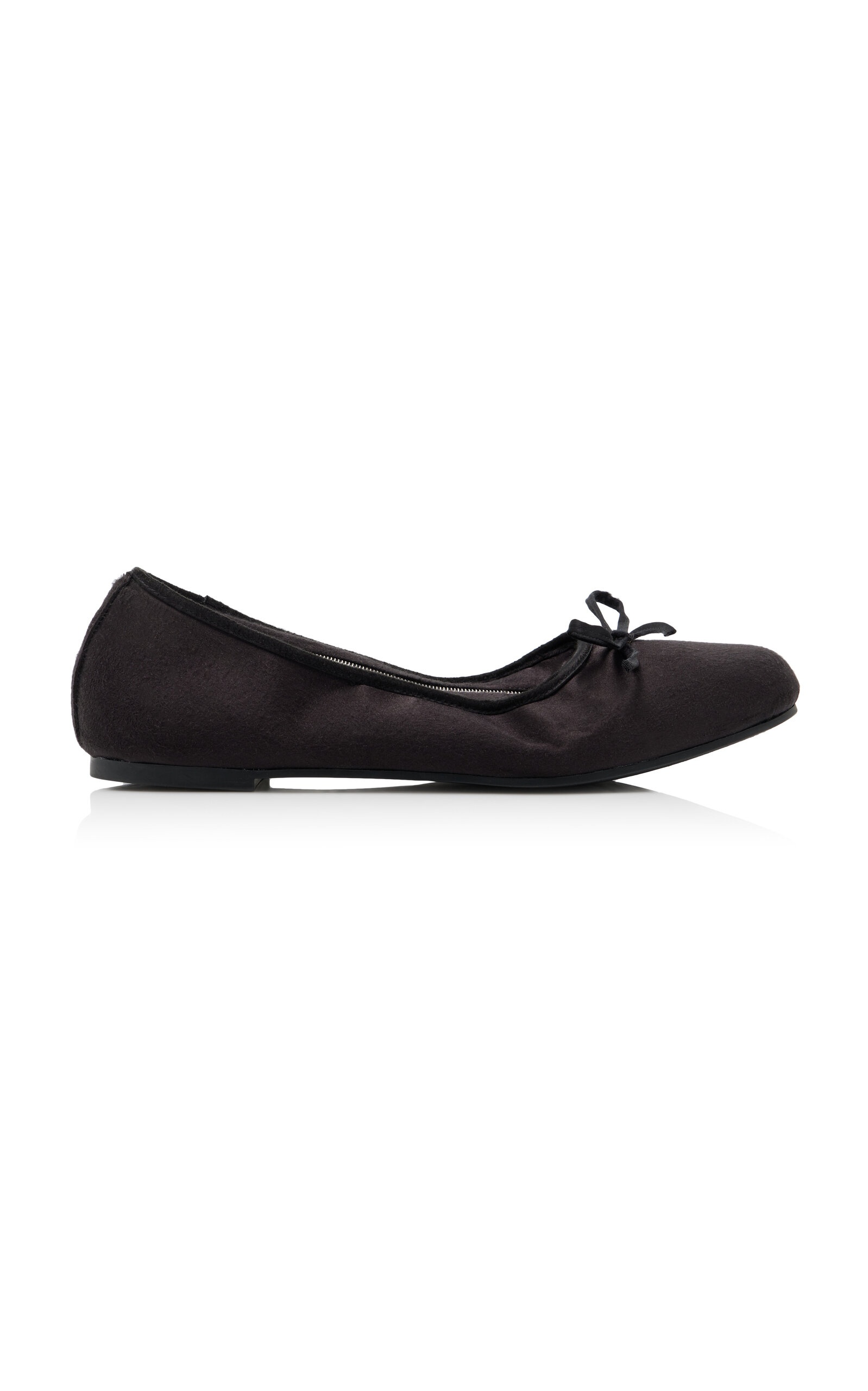 Zipped Distressed Satin Ballet Flat Clutch black - 1