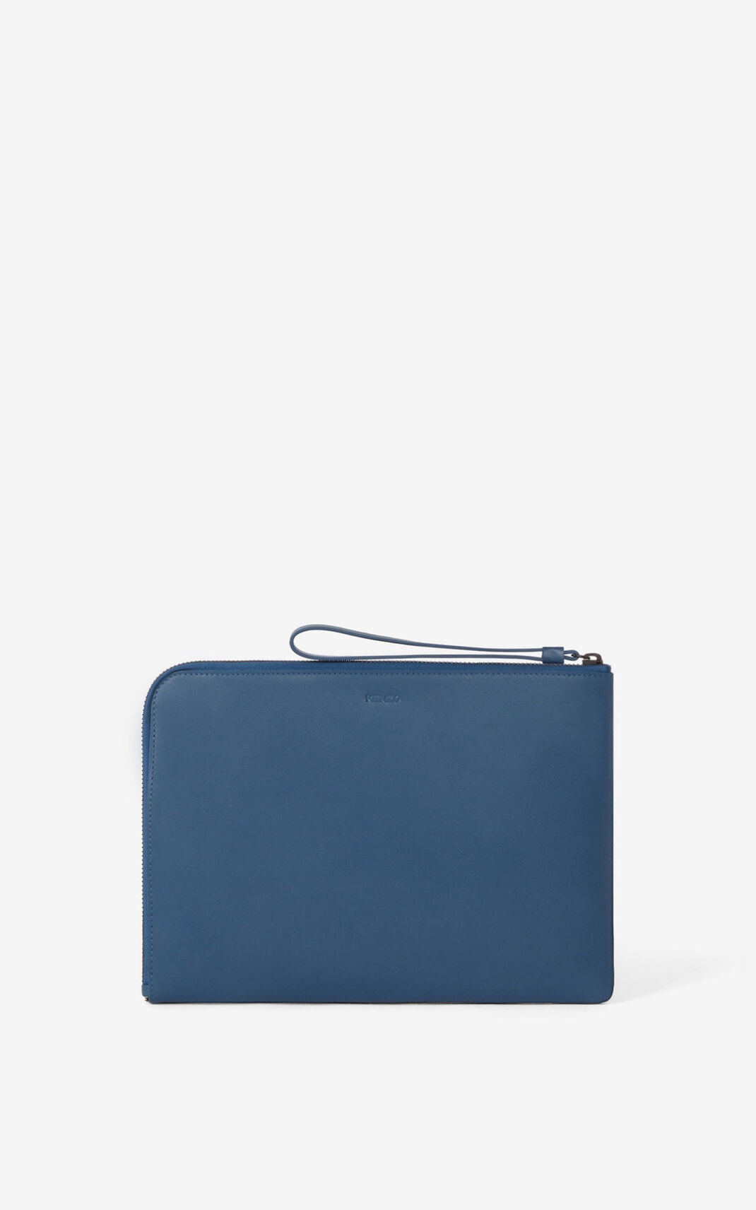 The Winter Capsule' KENZO Logo large leather clutch - 3