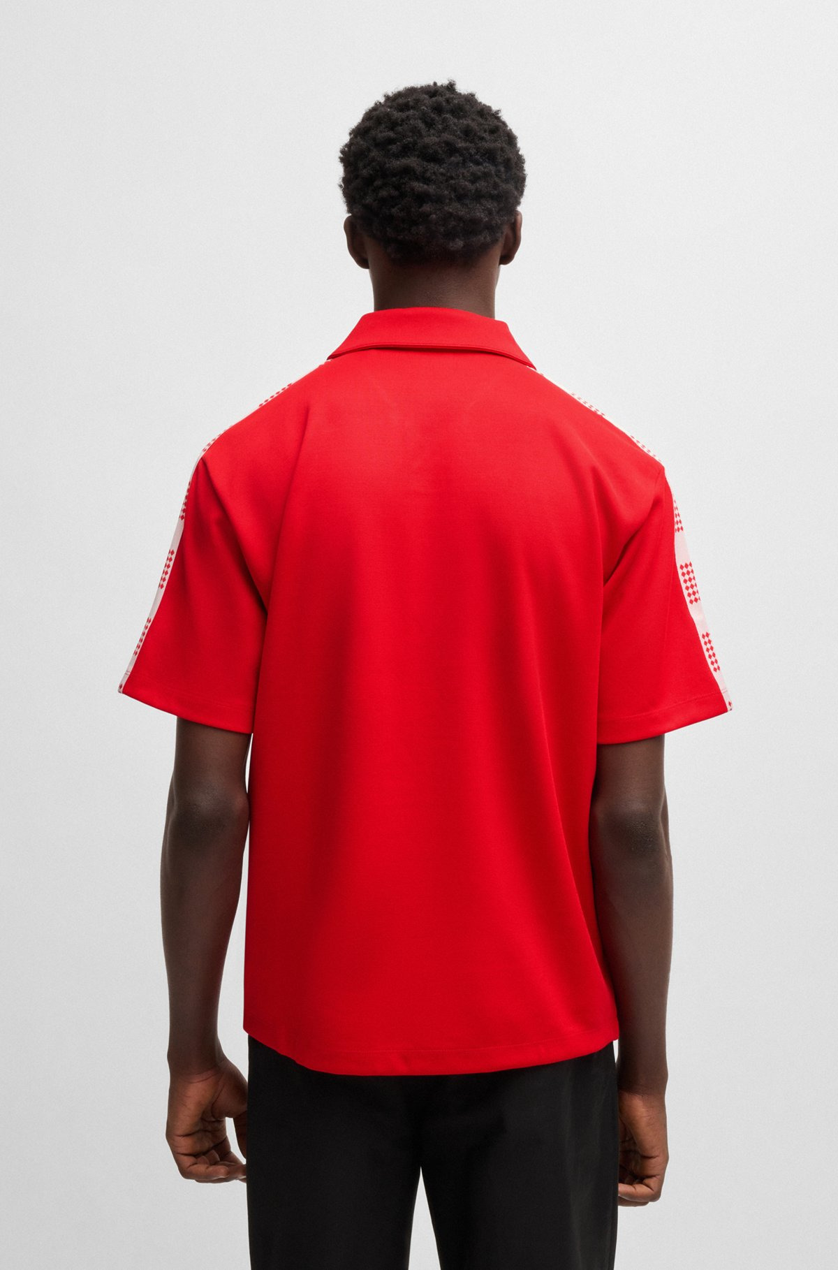 POLO SHIRT WITH CHECKED TAPE - 5