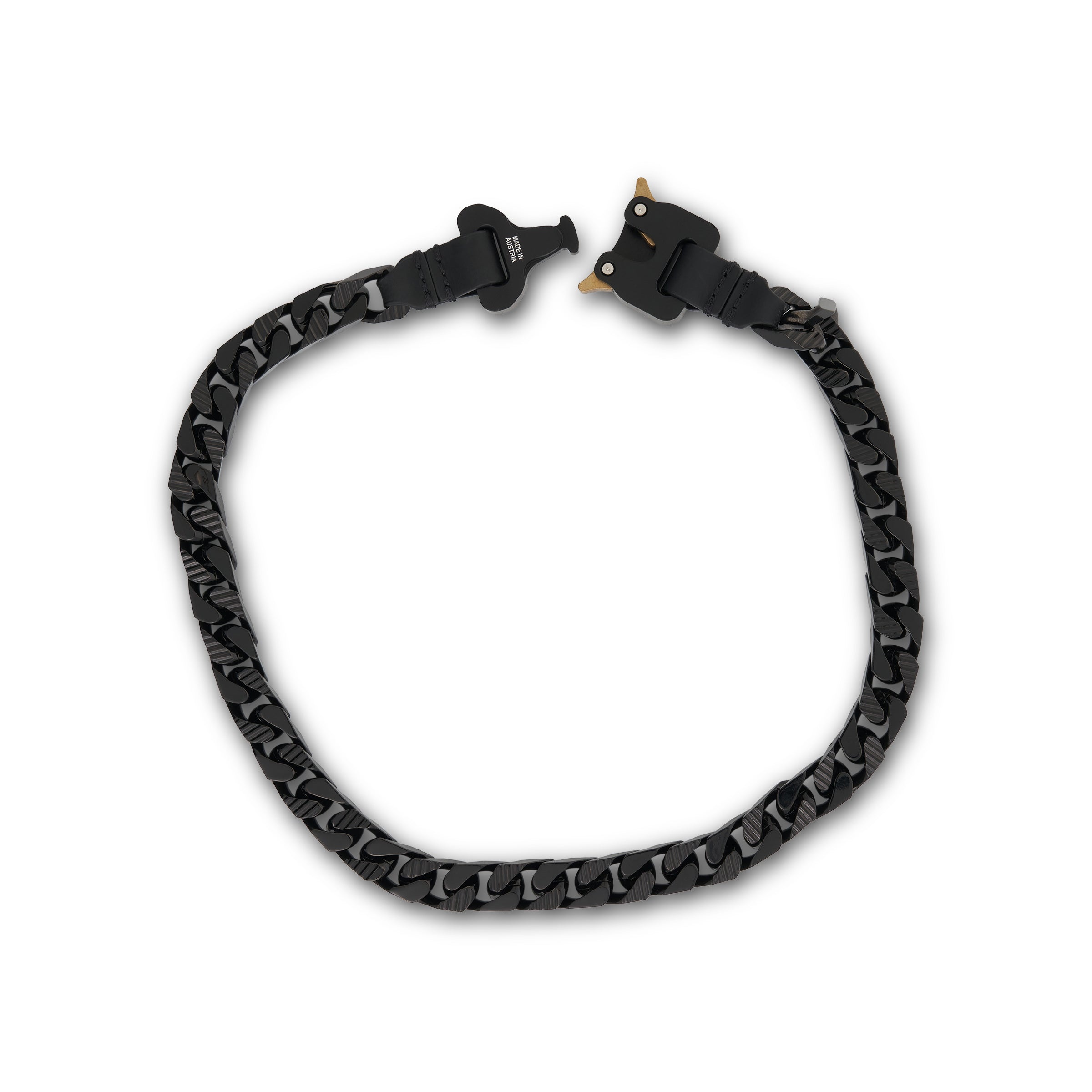 Coloured Chain Necklace in Black - 2