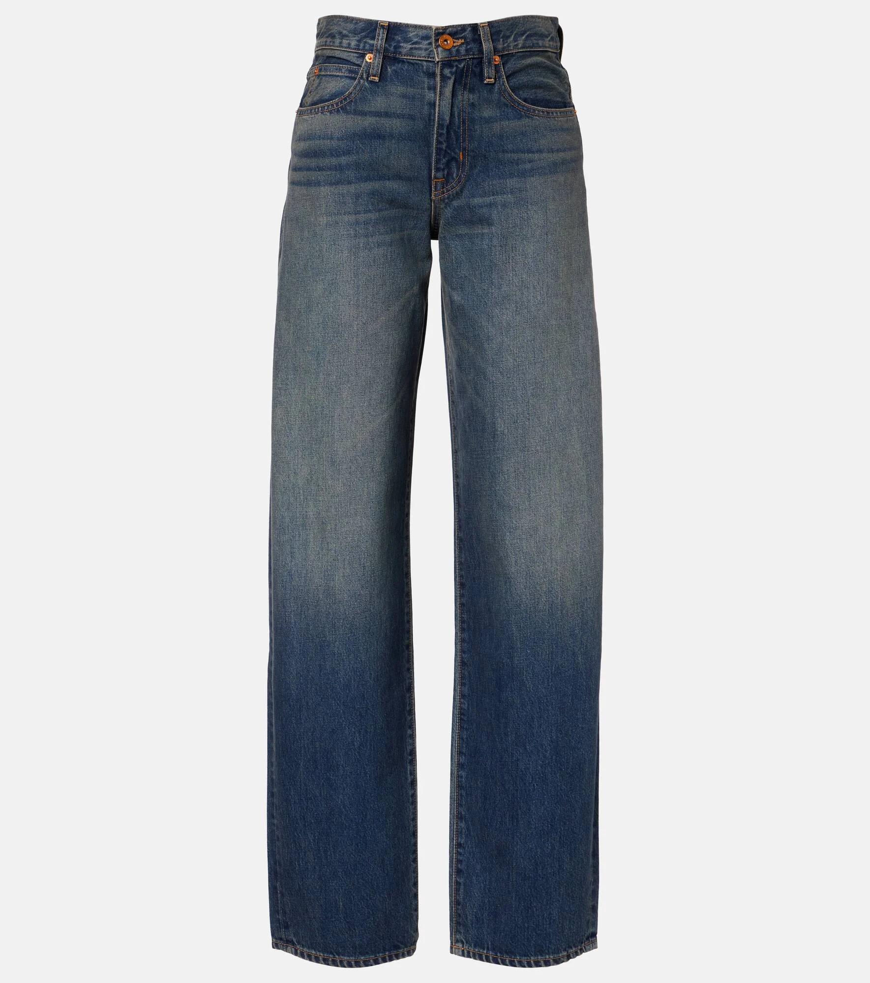 Tess faded wide-leg jeans - 1
