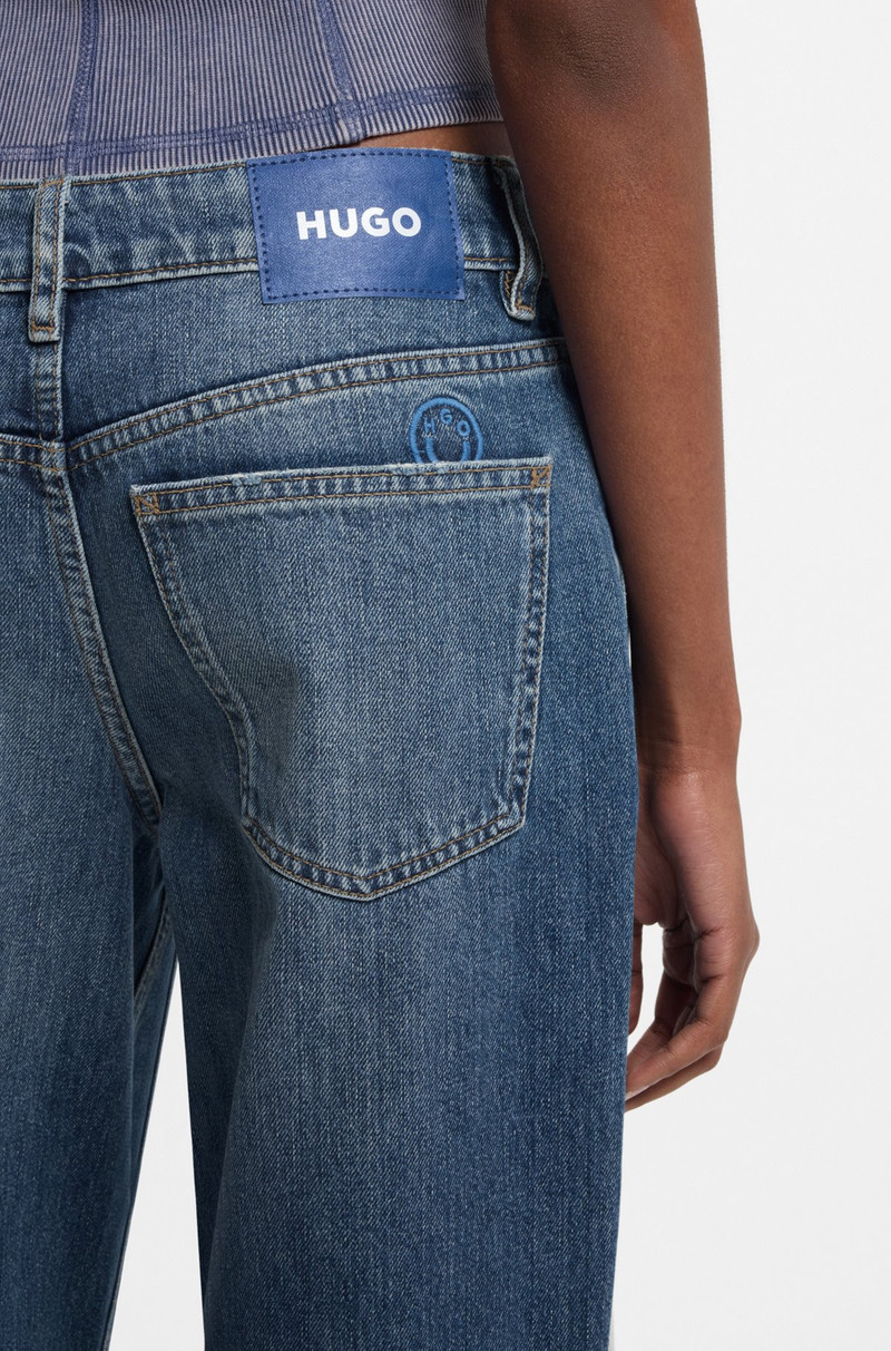 BLUE LOOSE-FIT JEANS IN RIGID DENIM 5