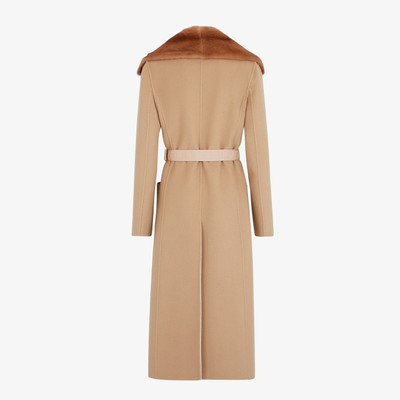 FENDI Beige cashmere coat outlook