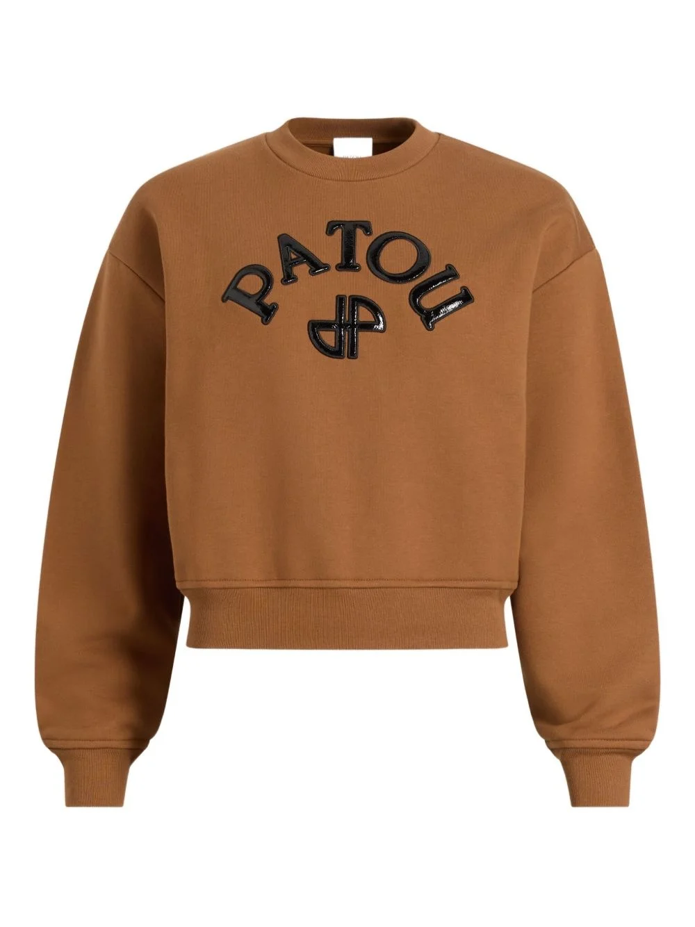 logo-appliqué fleece sweatshirt - 1