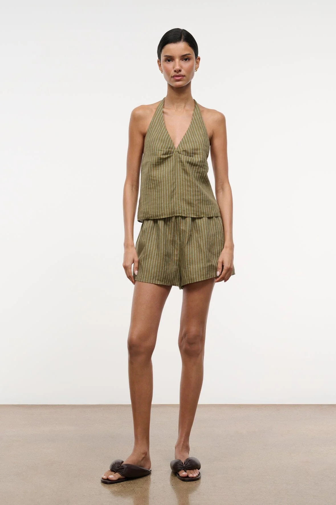 STAUD PADDLE LINEN SHORT PORTO STRIPE - 1