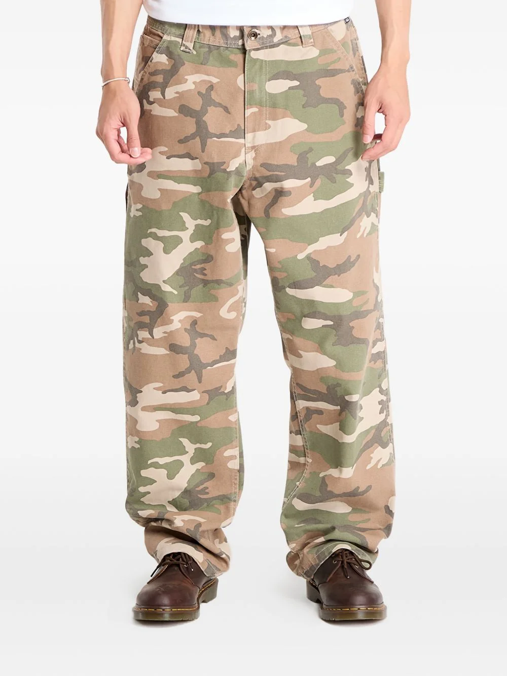 camouflage drill trousers - 1
