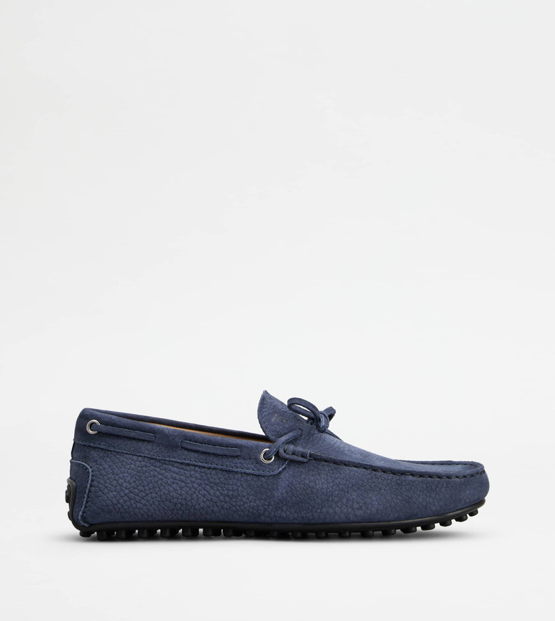 CITY GOMMINO DRIVING SHOES IN NUBUCK - BLUE - 1