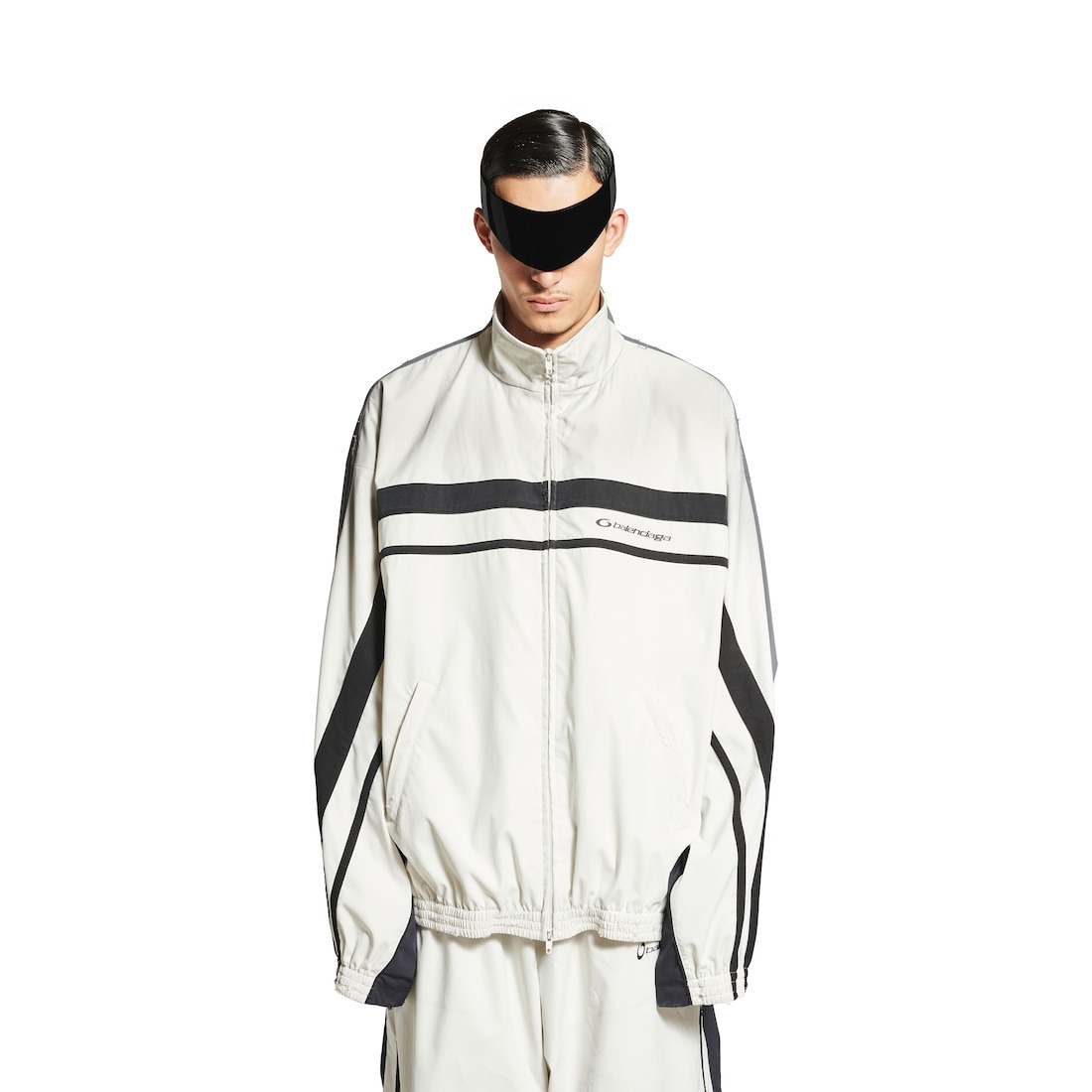 50/50 Tracksuit Jacket in White/grey - 5