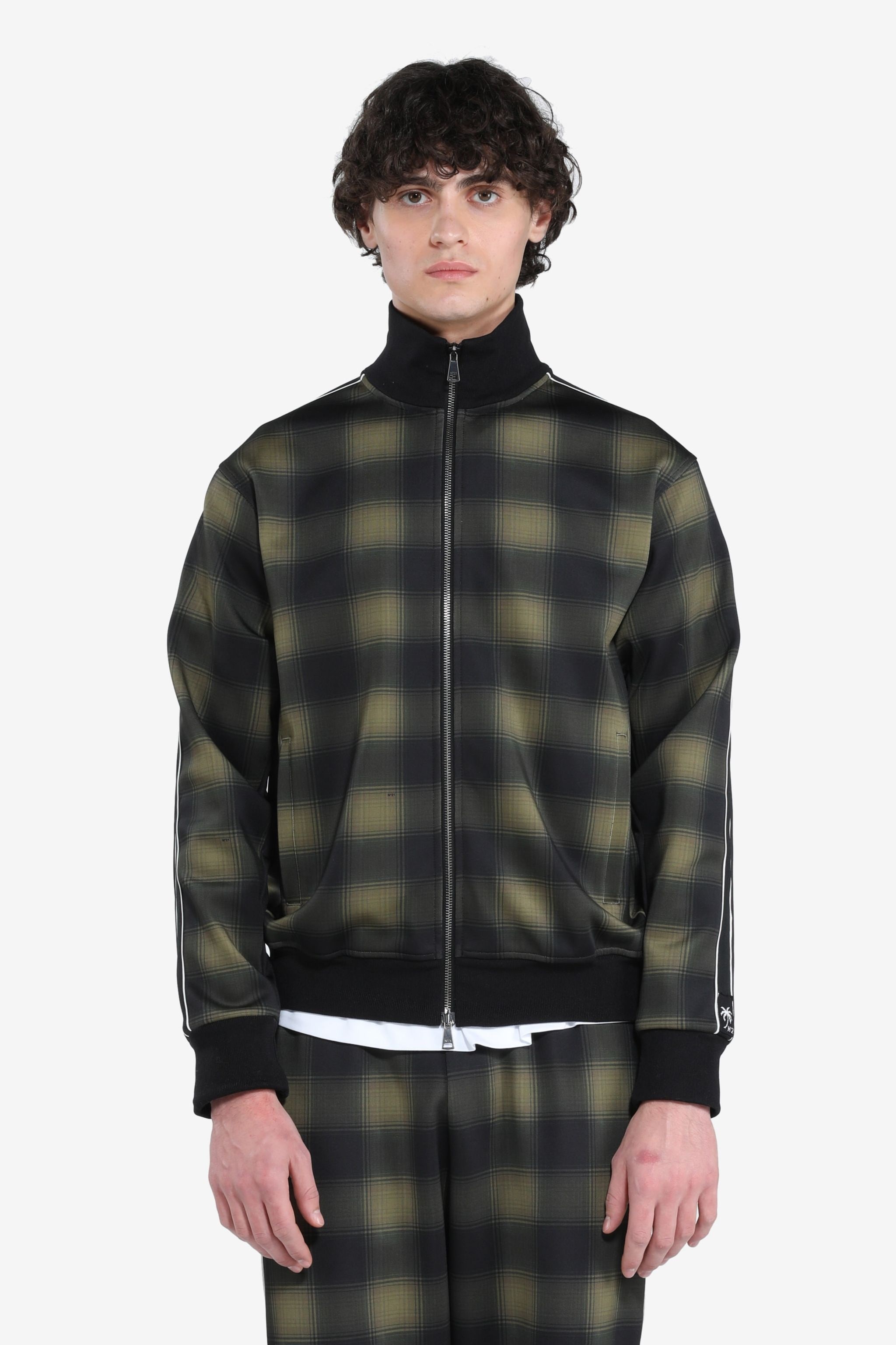 CHECKED TRACK JACKET - 1