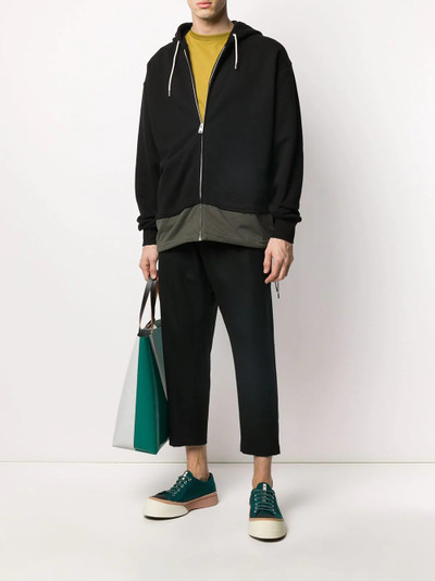 Marni contrast panel hoodie outlook