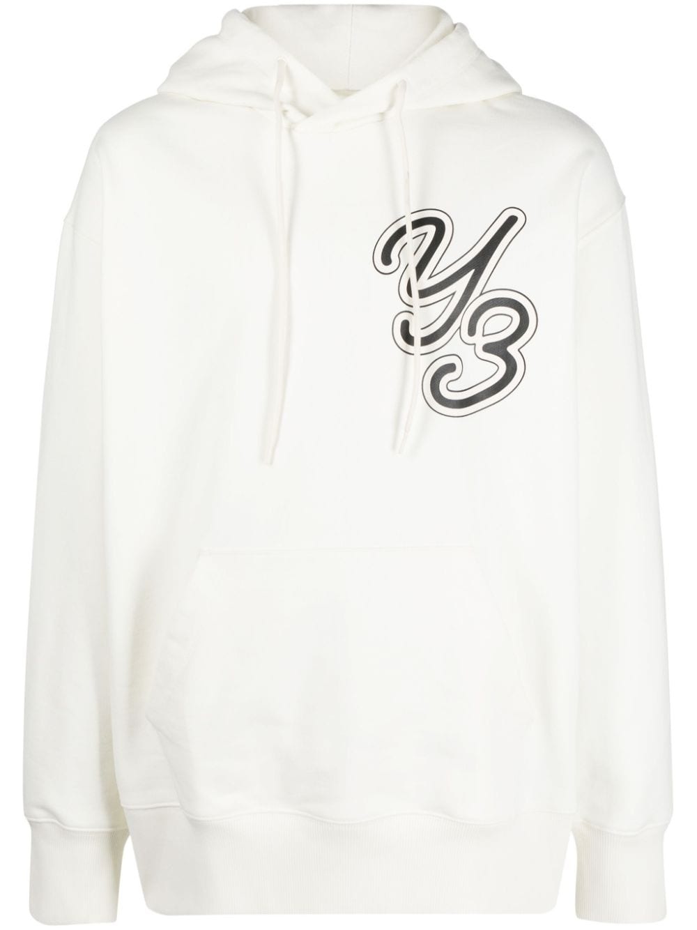 logo-print organic cotton hoodie - 1