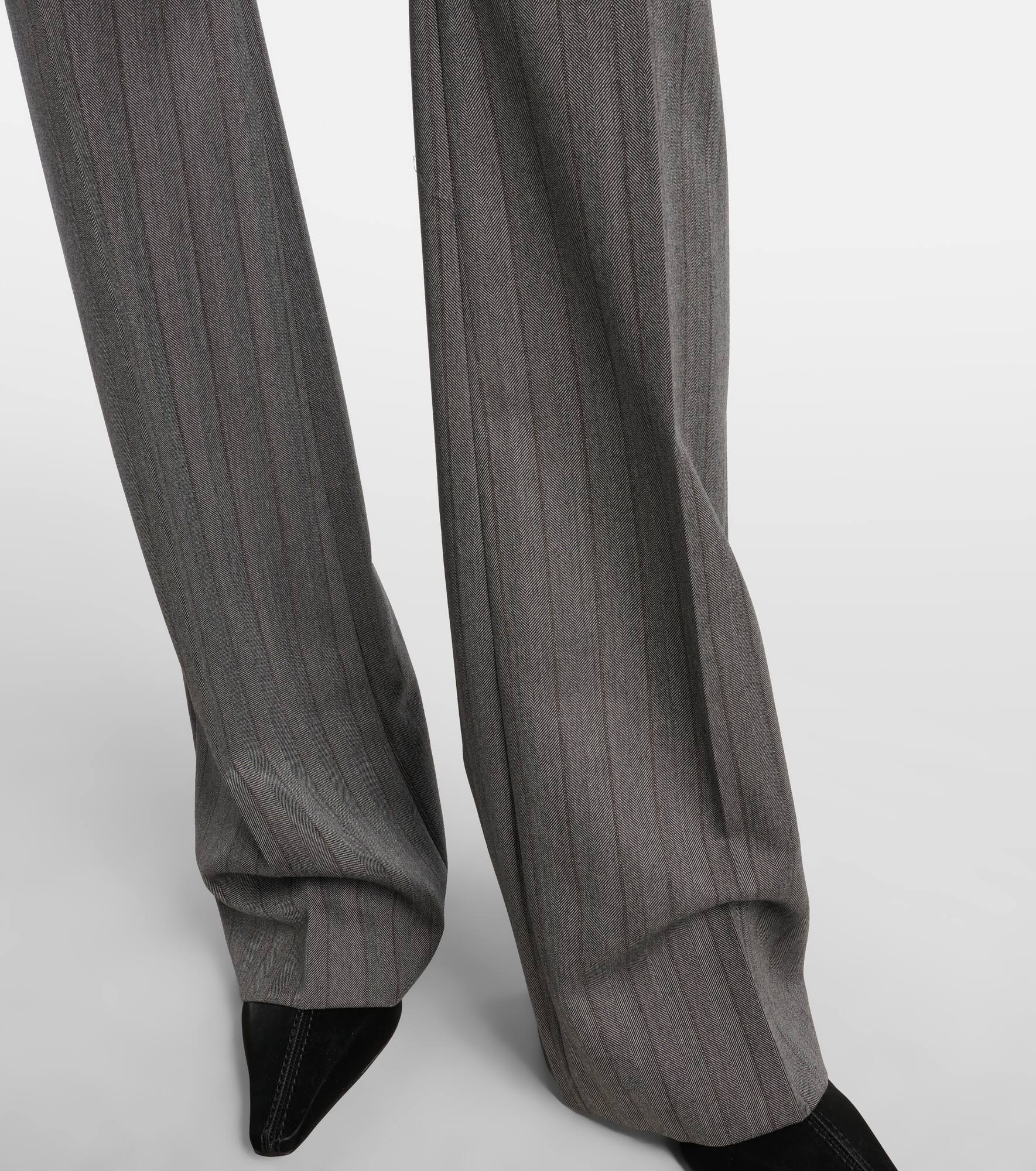 Striped wool flared pants - 5