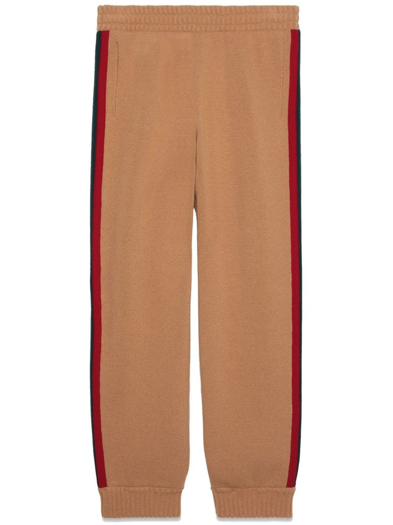 Web-stripe wool track pants 1