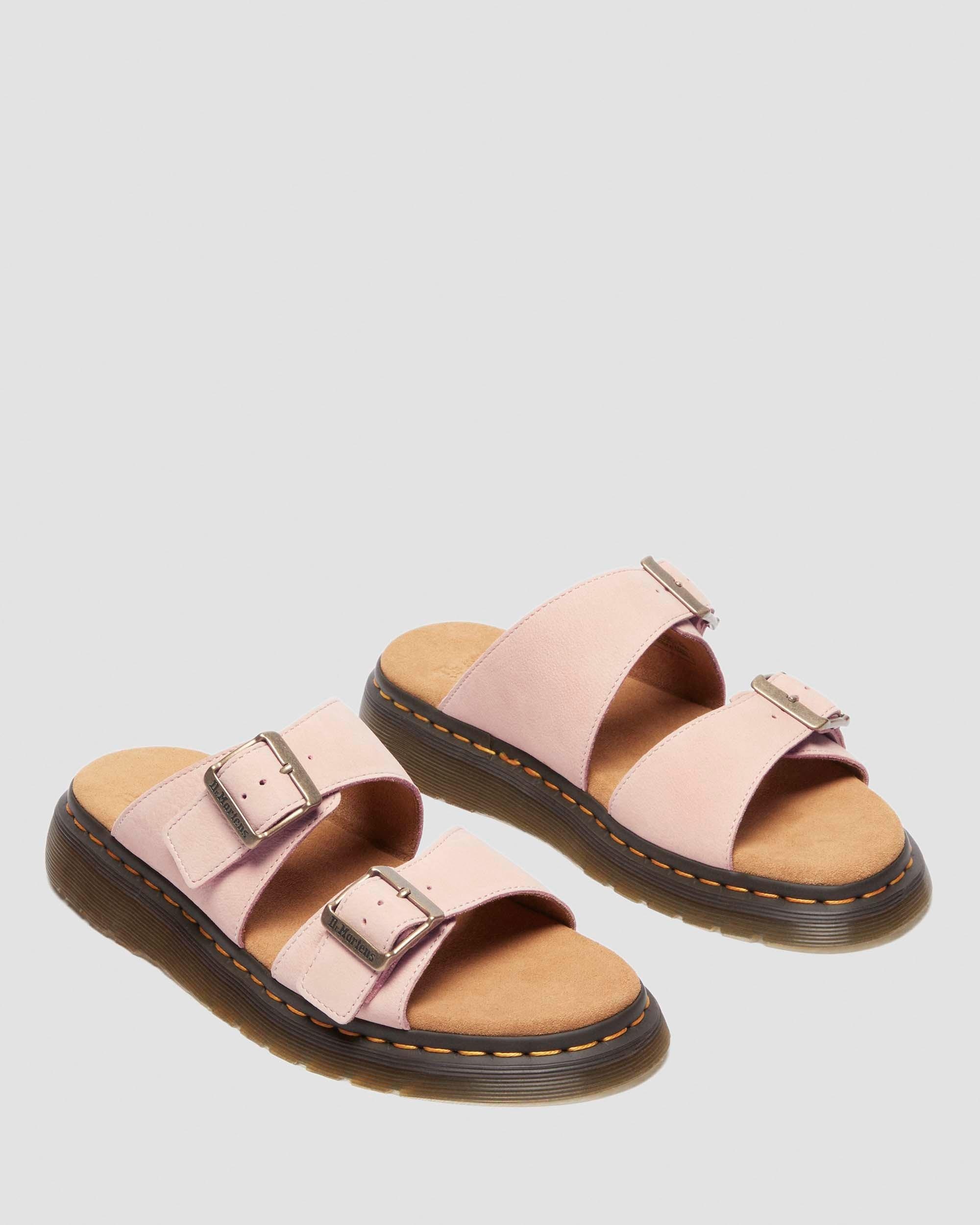 Josef Nubuck Leather Slide Sandals - 8