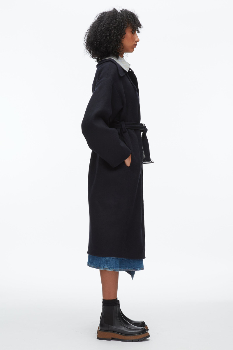 Double Face Wool Belted Coat 3