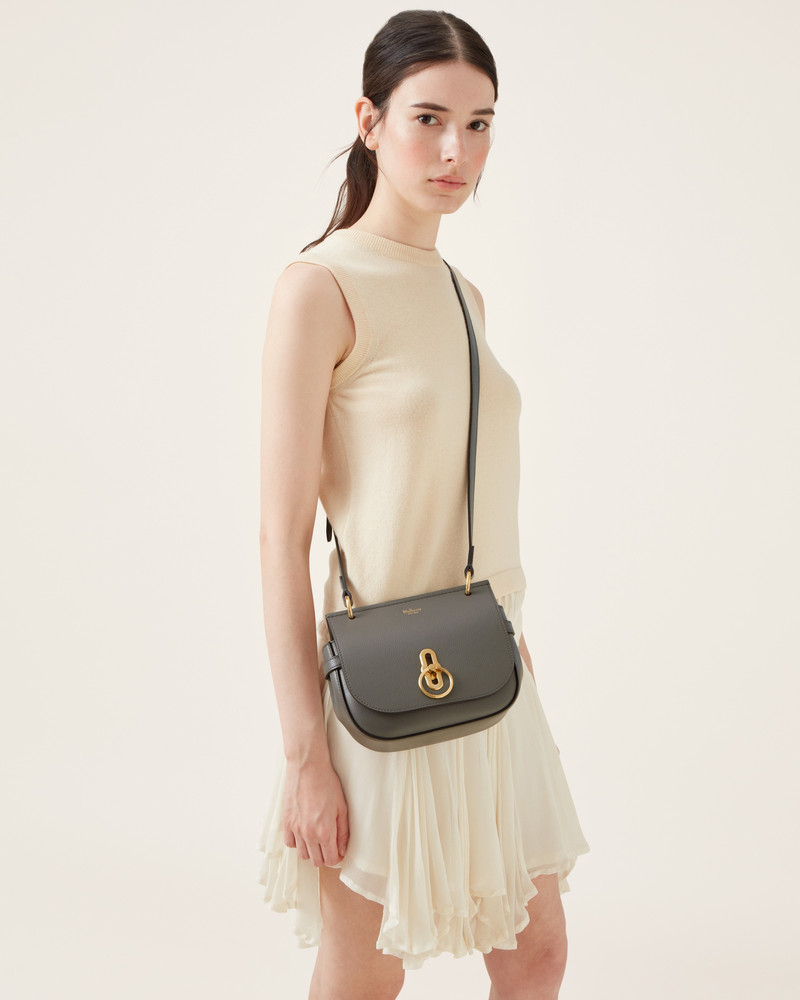 Small Amberley Satchel Charcoal Small Classic Grain 5