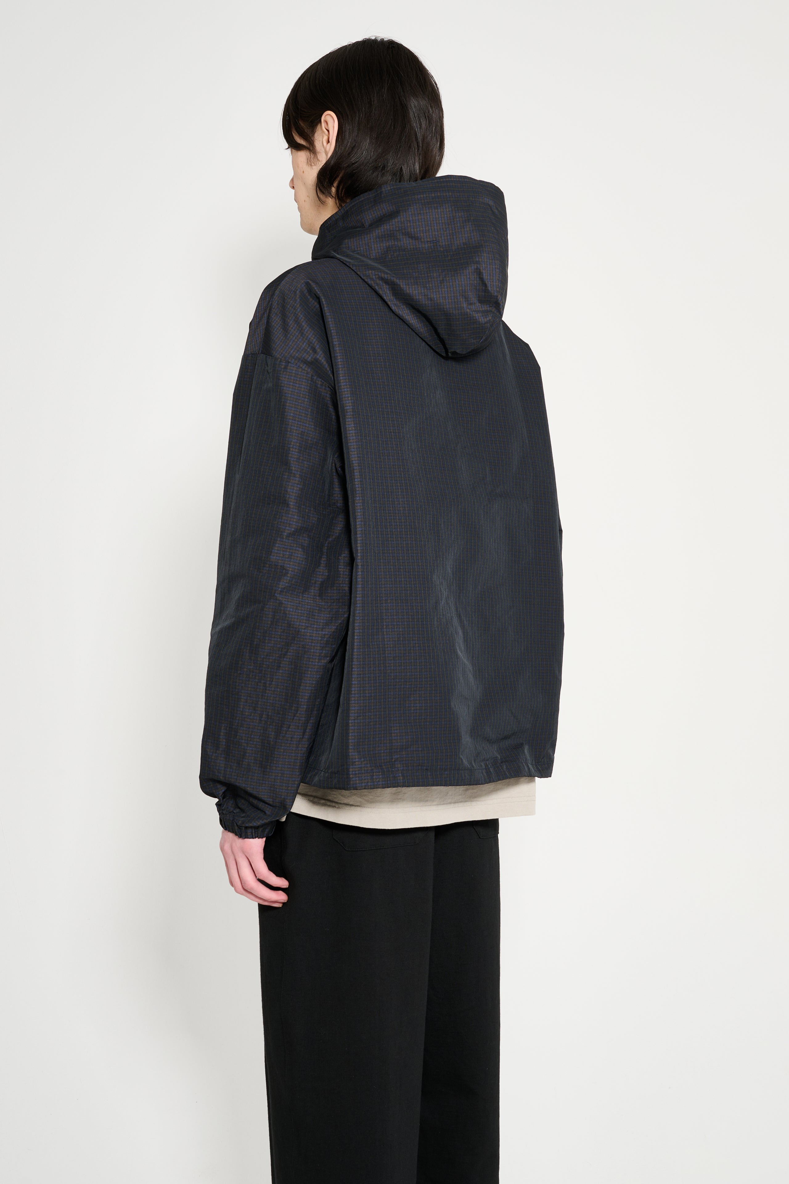 UMBRO CHECK MASK ANORAK NAVY / DARK BROWN - 3