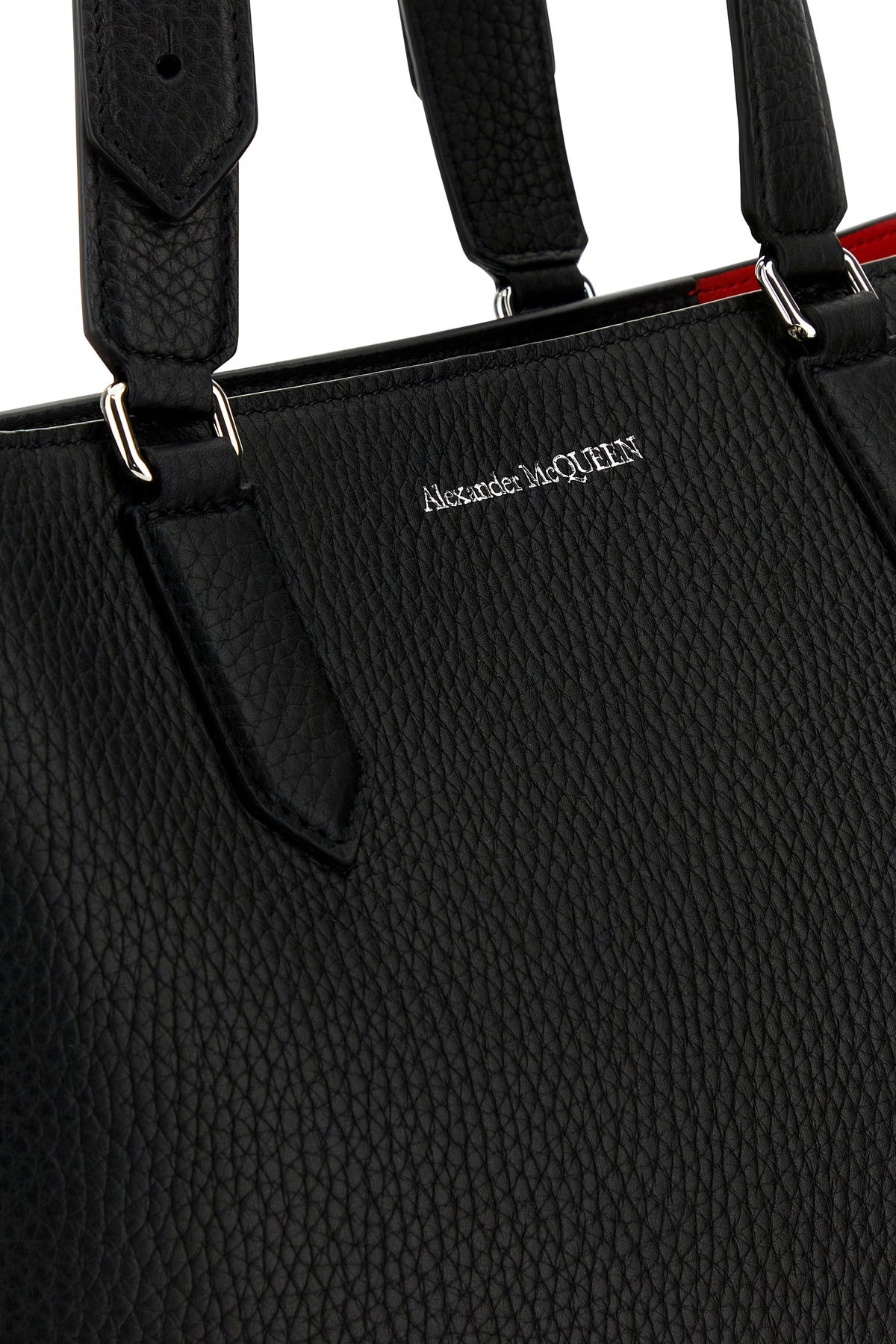 Black leather medium Edge shopping bag - 4