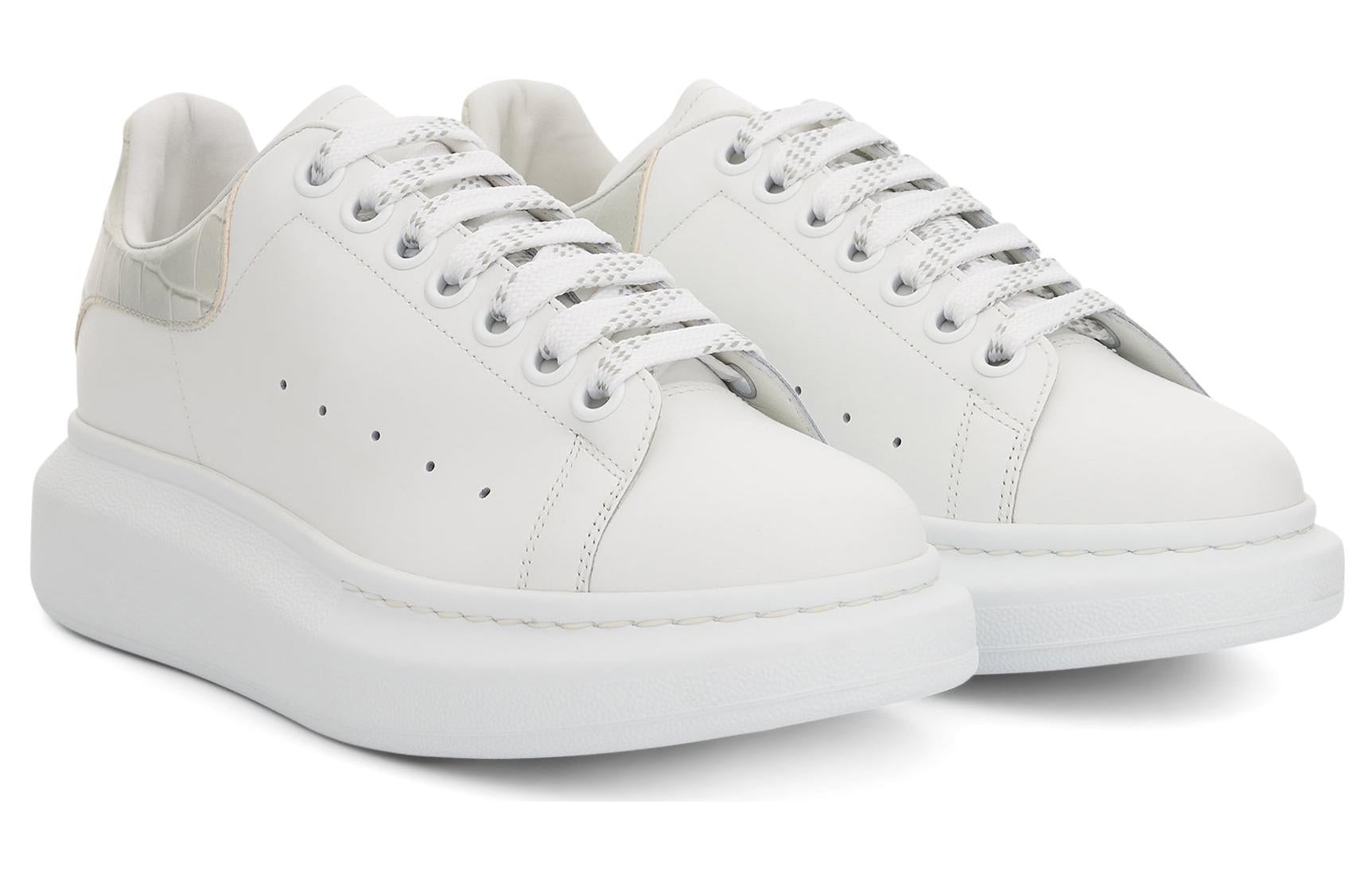 (WMNS) Alexander McQueen Oversized Low-Top Sneakers 'White Beige' 718233WICG68959 - 5