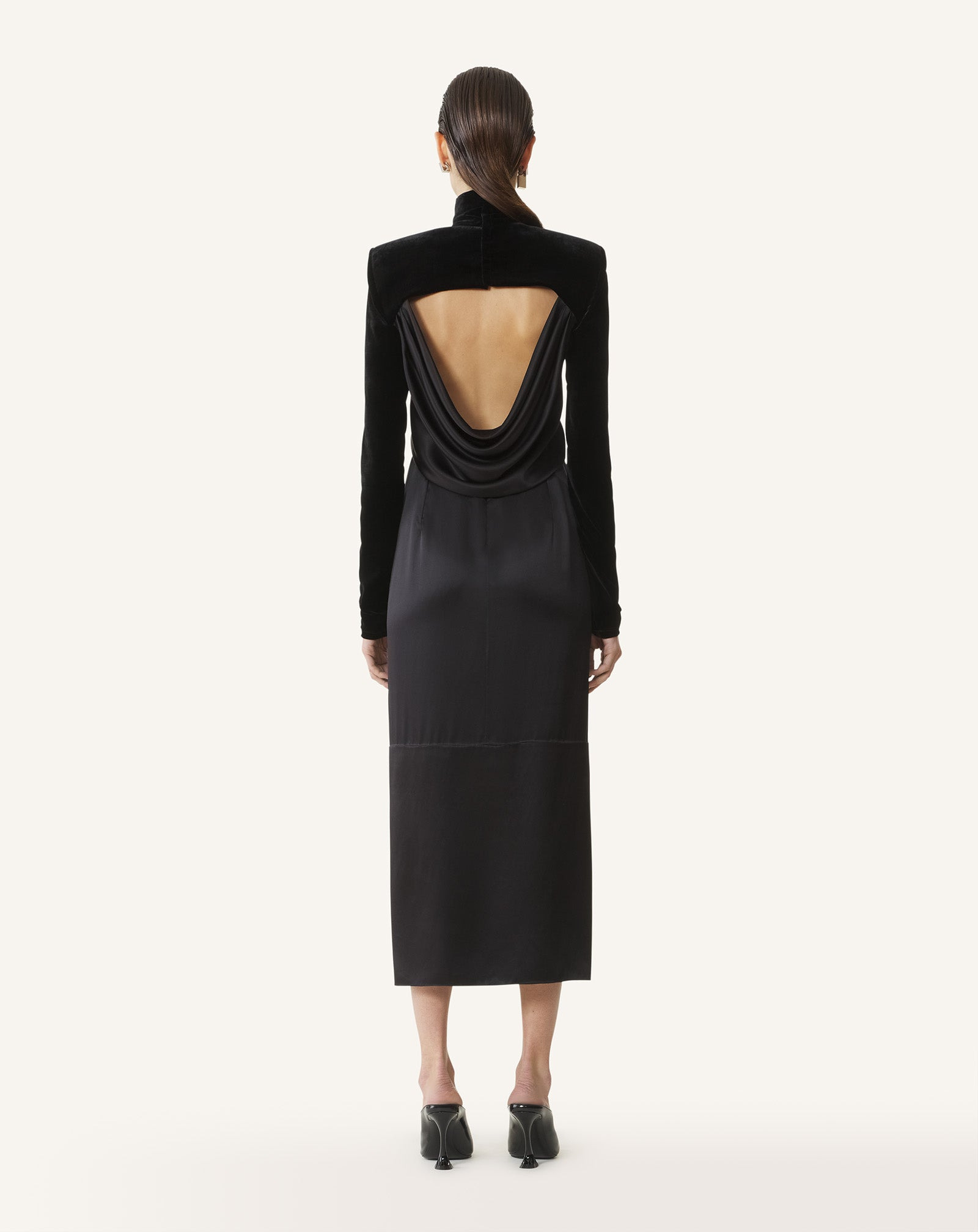 COWL BACK DRESS - 4