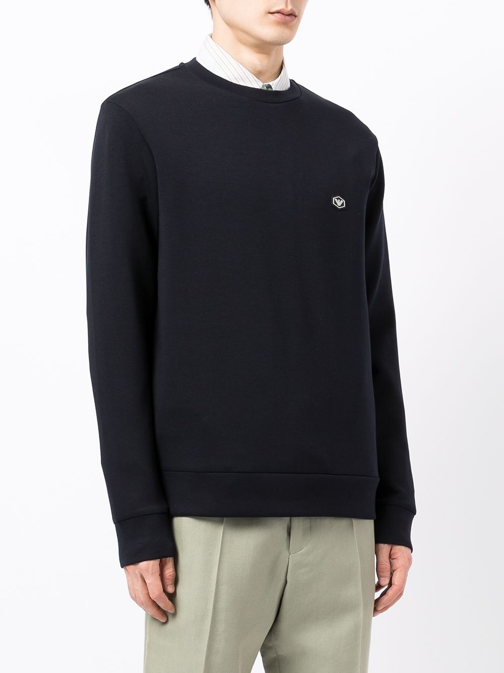 logo-patch sweatshirt - 3