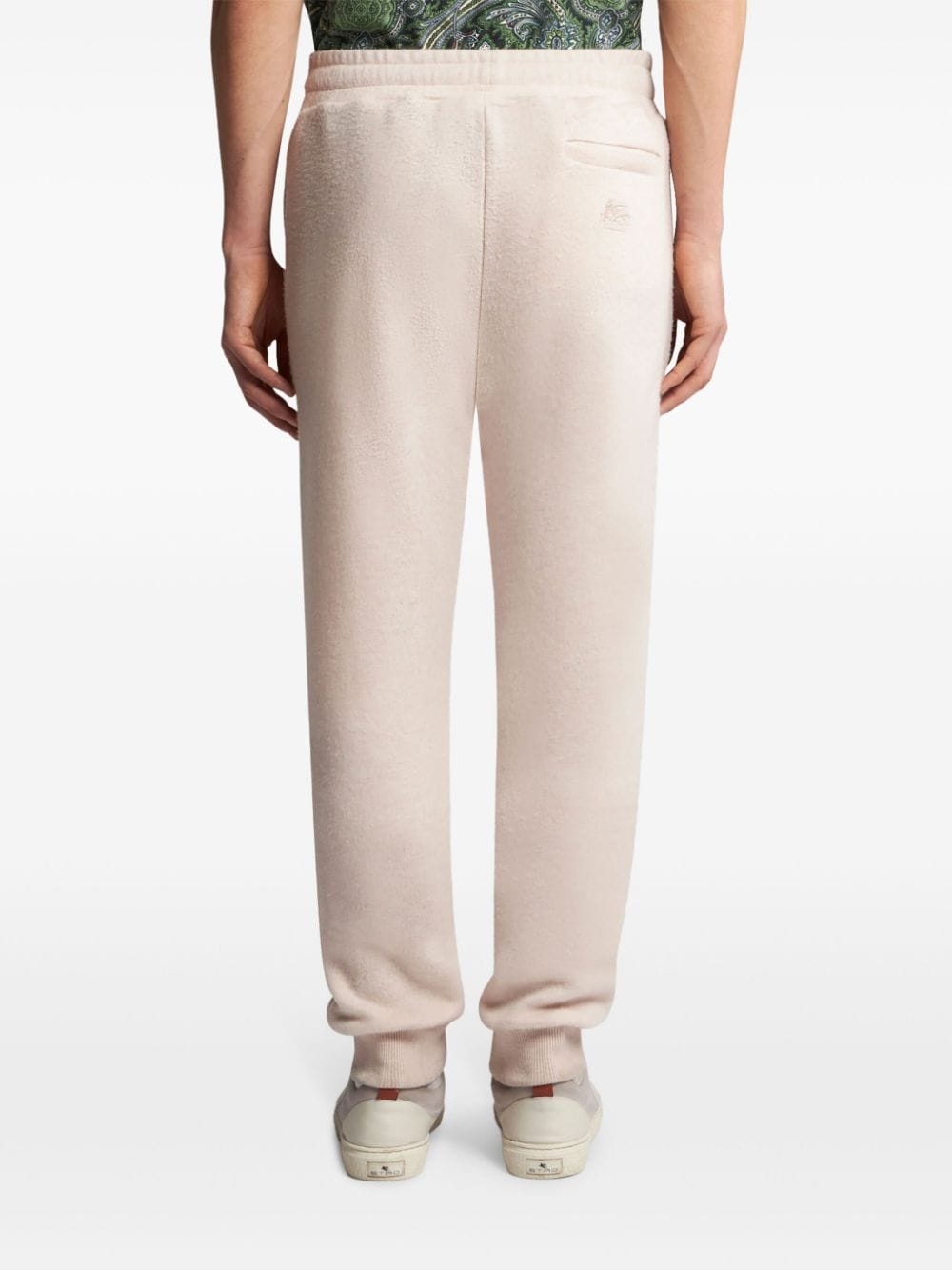 Pegaso-embroidered wool jogging trousers - 4