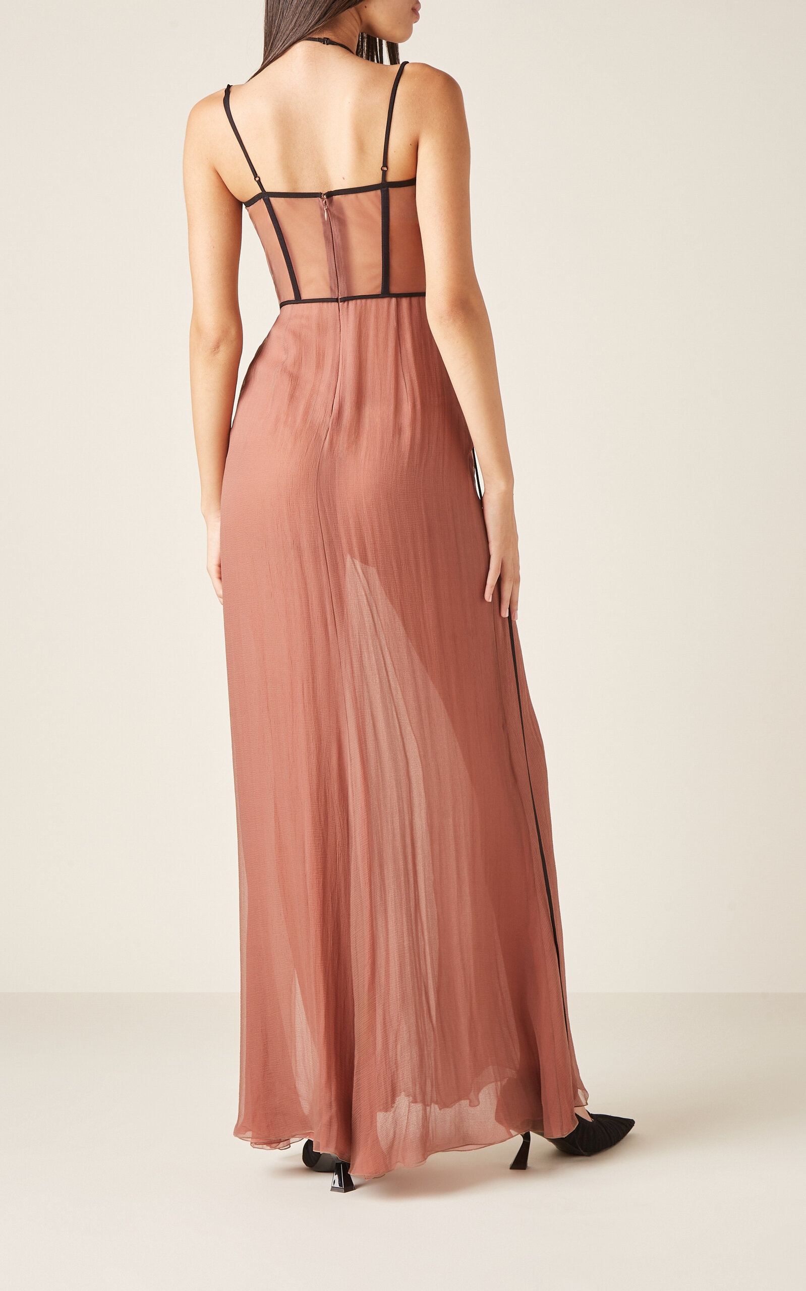 Mae Draped Silk Corset Gown pink - 4