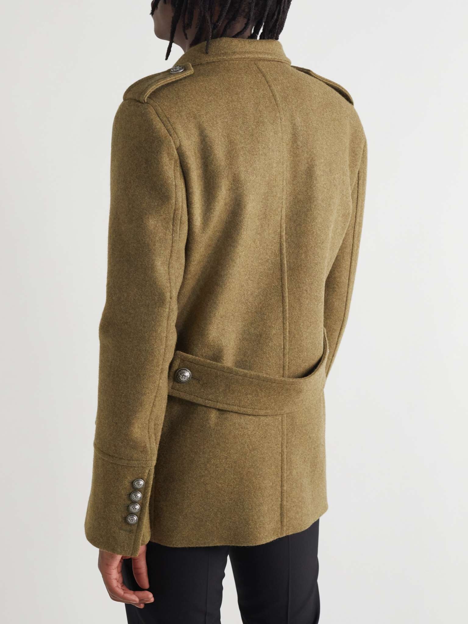 Merino Wool Peacoat - 4