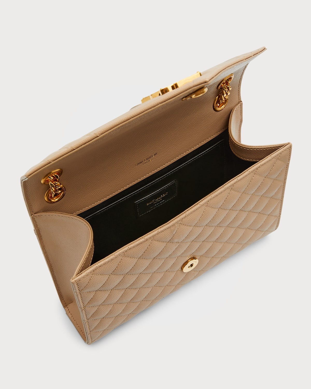 Envelope Triquilt Medium YSL Shoulder Bag in Grained Leather - 5
